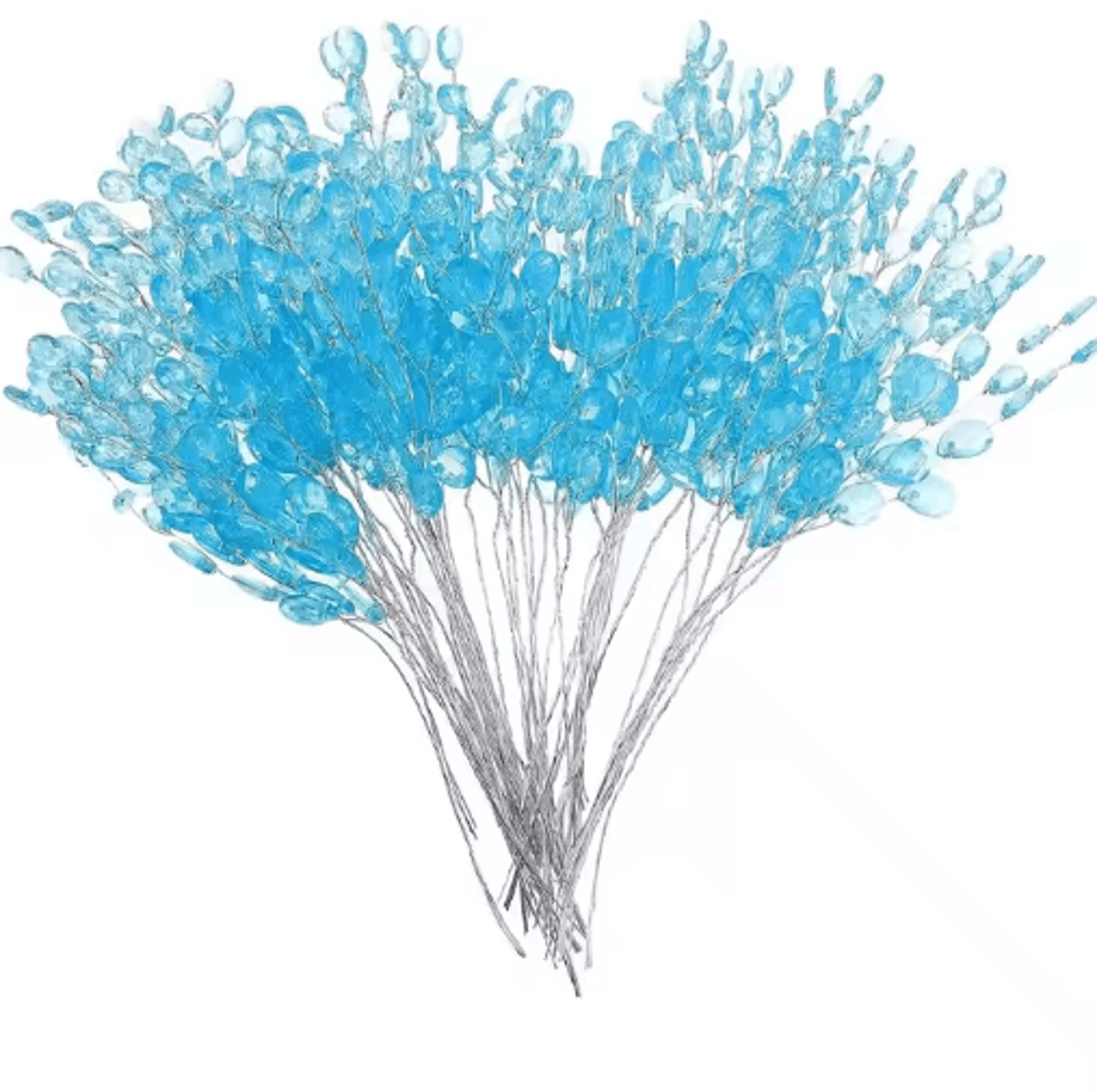 Crystal Acrylic Water Droplet Stems  Elegant DIY Bouquet  Wedding Decor Accessories 4