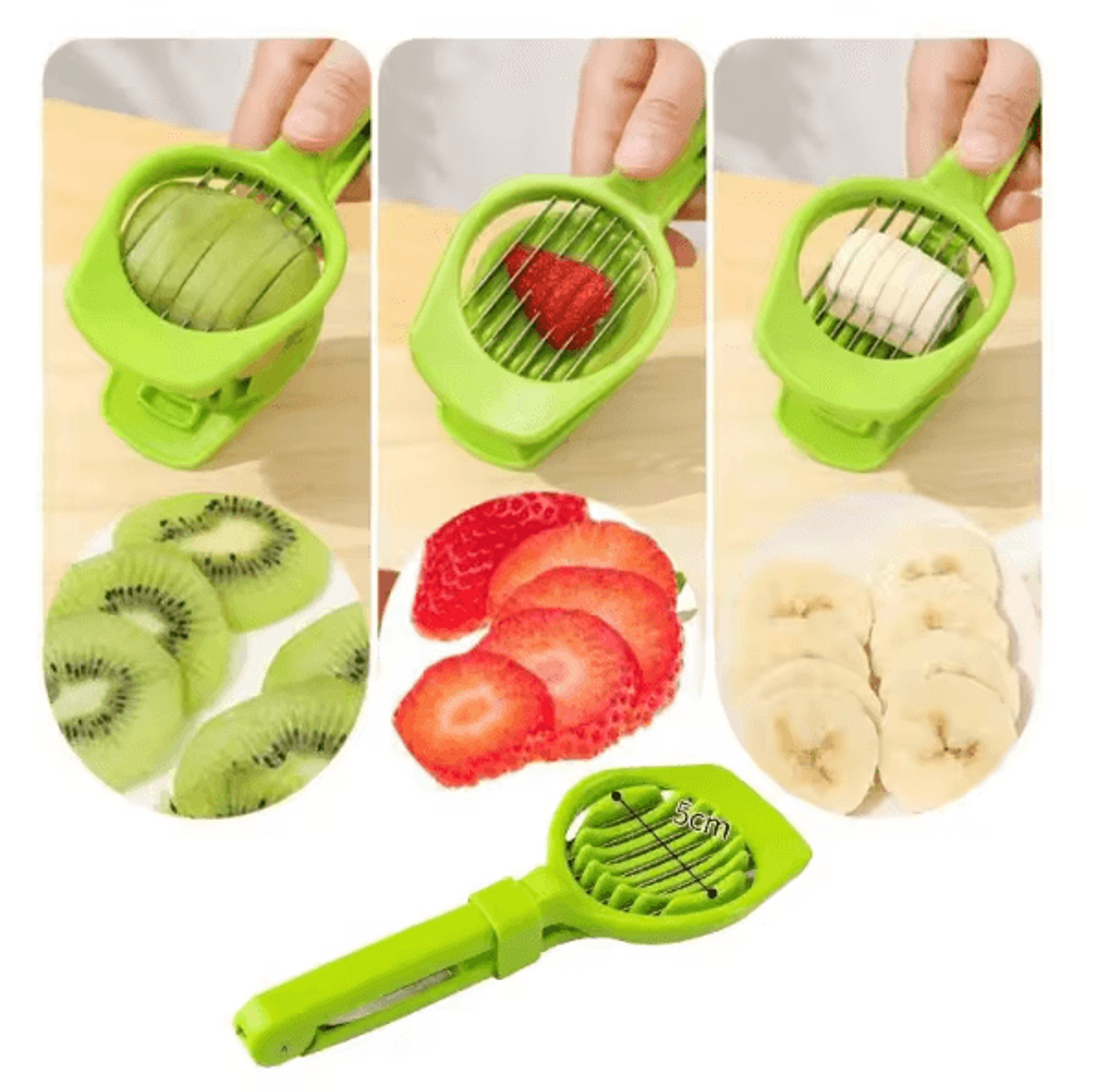 MultiFunction Banana  Fruit Vegetable Slicer  Portable Manual Salad Cutter Tool 0