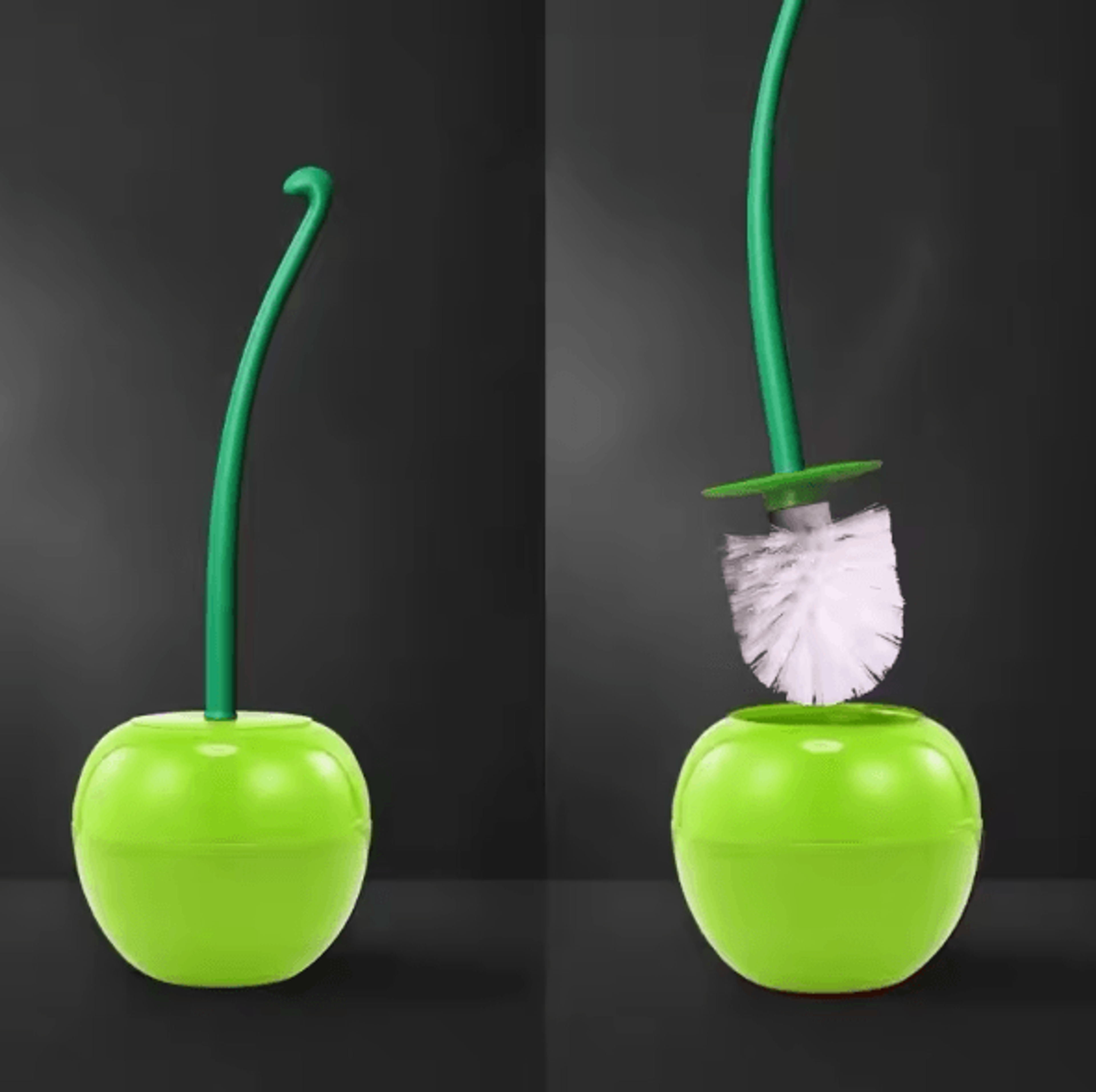 Cute Cherry Toilet Brush Set  Creative Bathroom Cleaning Brush With Holder 8