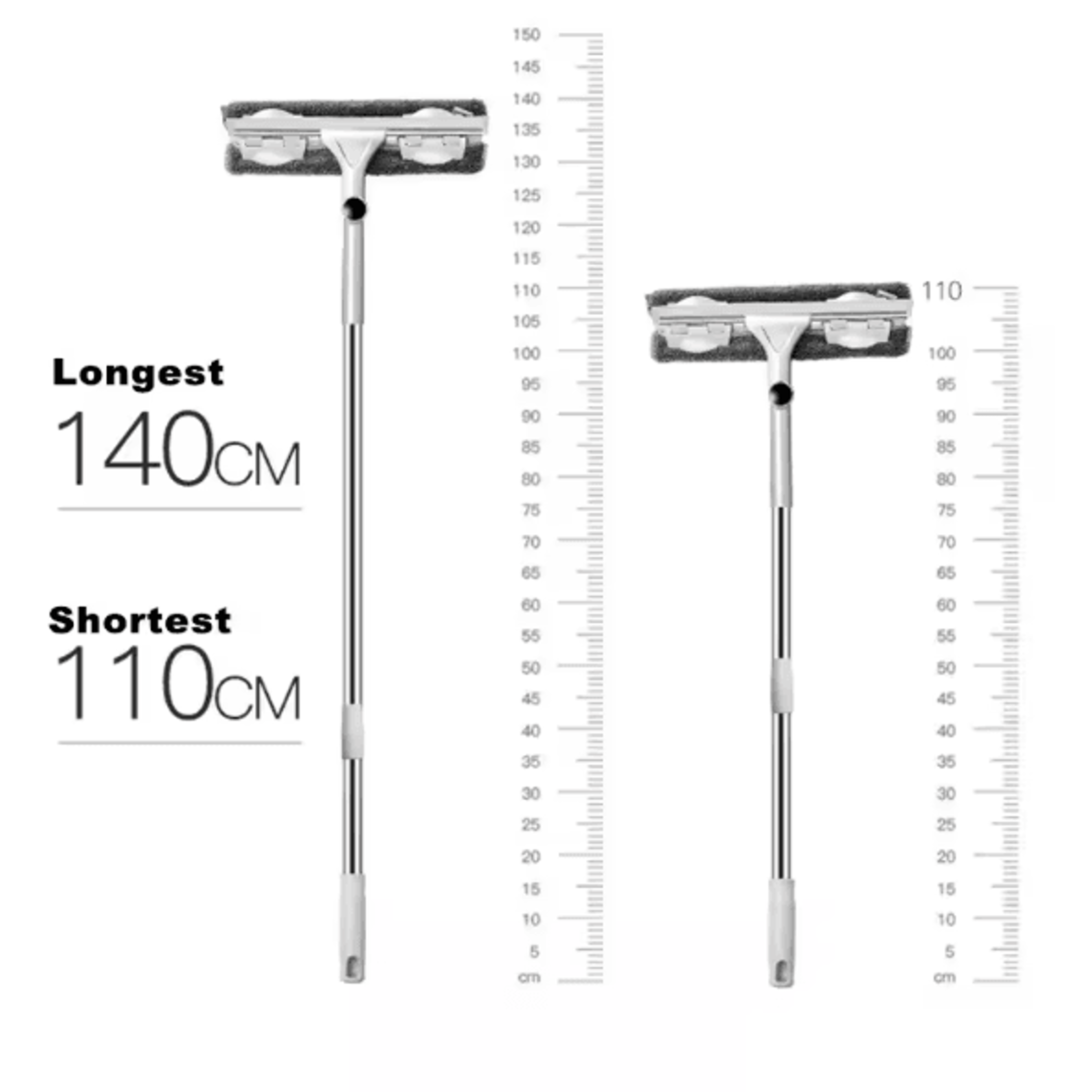 Telescopic Window Cleaning Mop  Extendable Glass Cleaner With Long Handle 4
