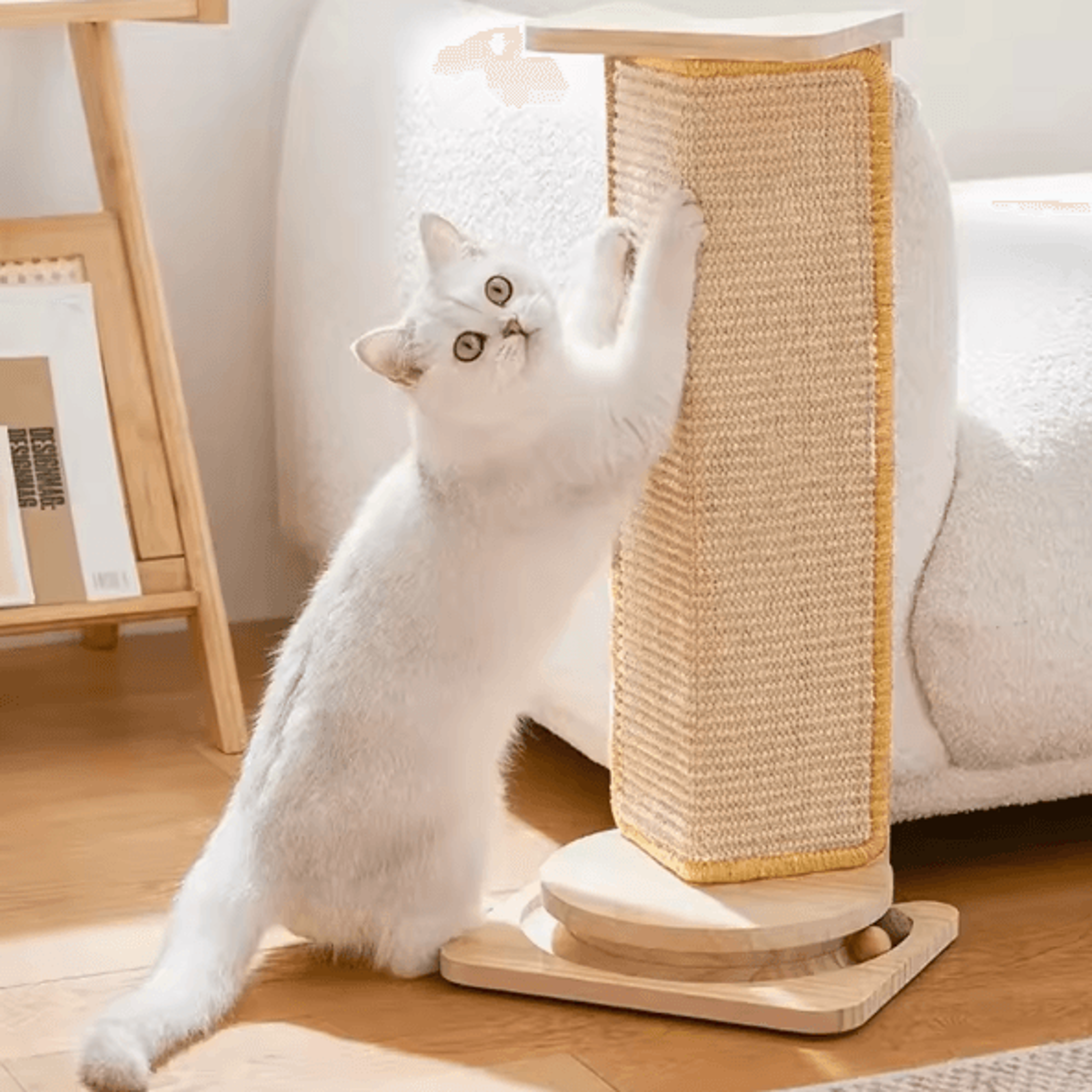 natural sisal cat scratching mat – durable floor scratch pad & furniture protector