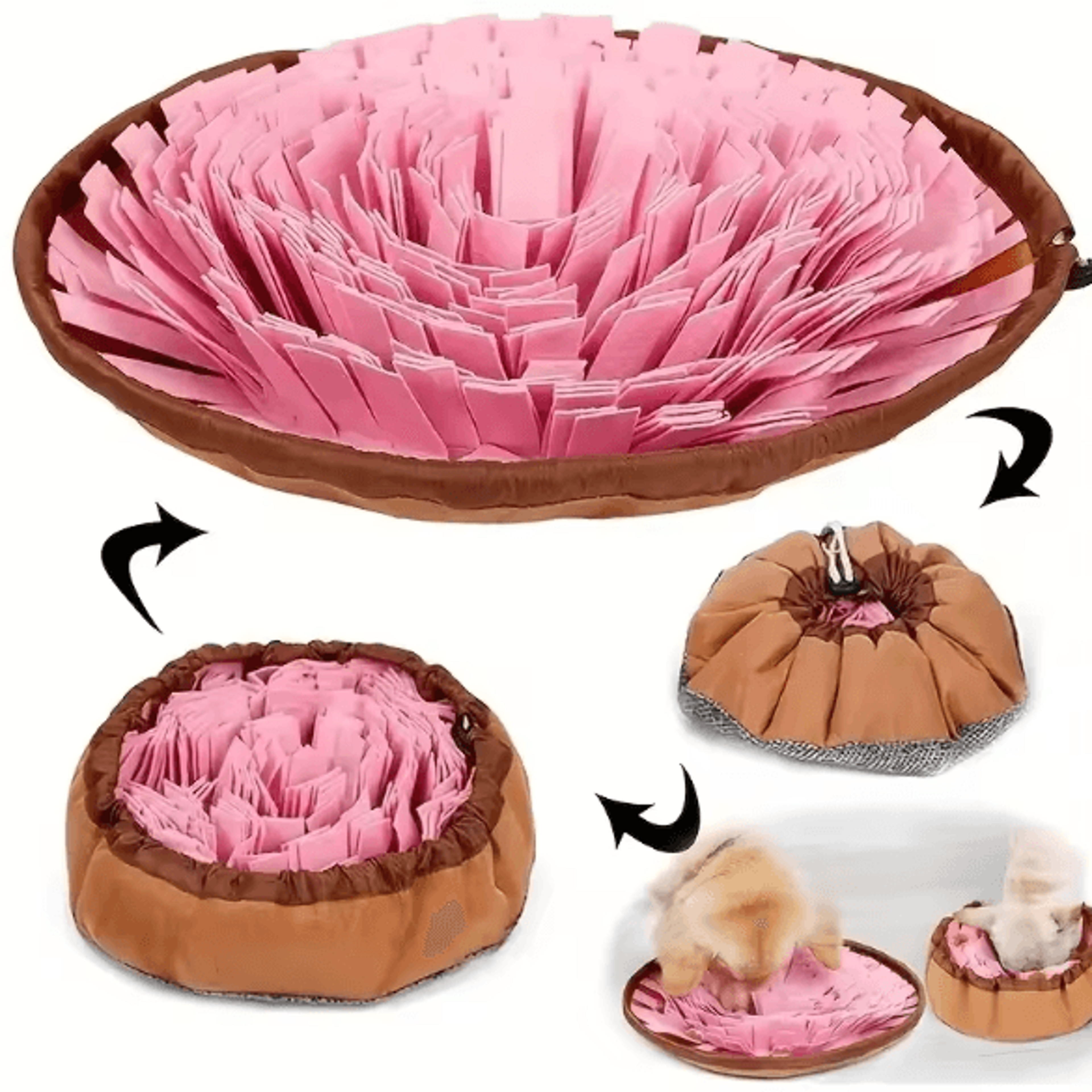 Foldable Dog Sniffing Mat  Washable Nosework Feeding  Training Puzzle Mat 5
