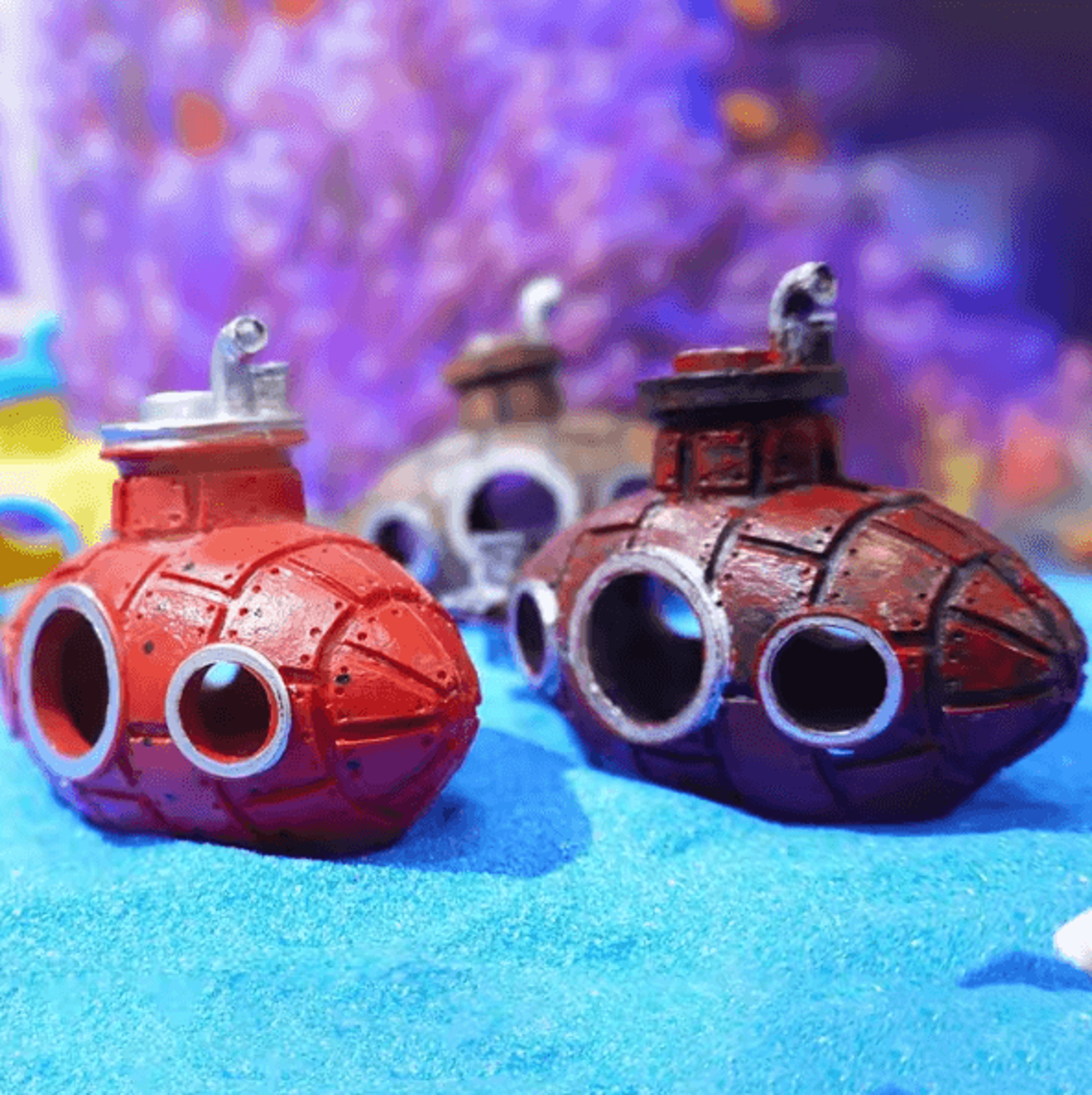 Resin Submarine Aquarium Decoration  Fish Tank Cave Shelter  Landscaping Ornament 3