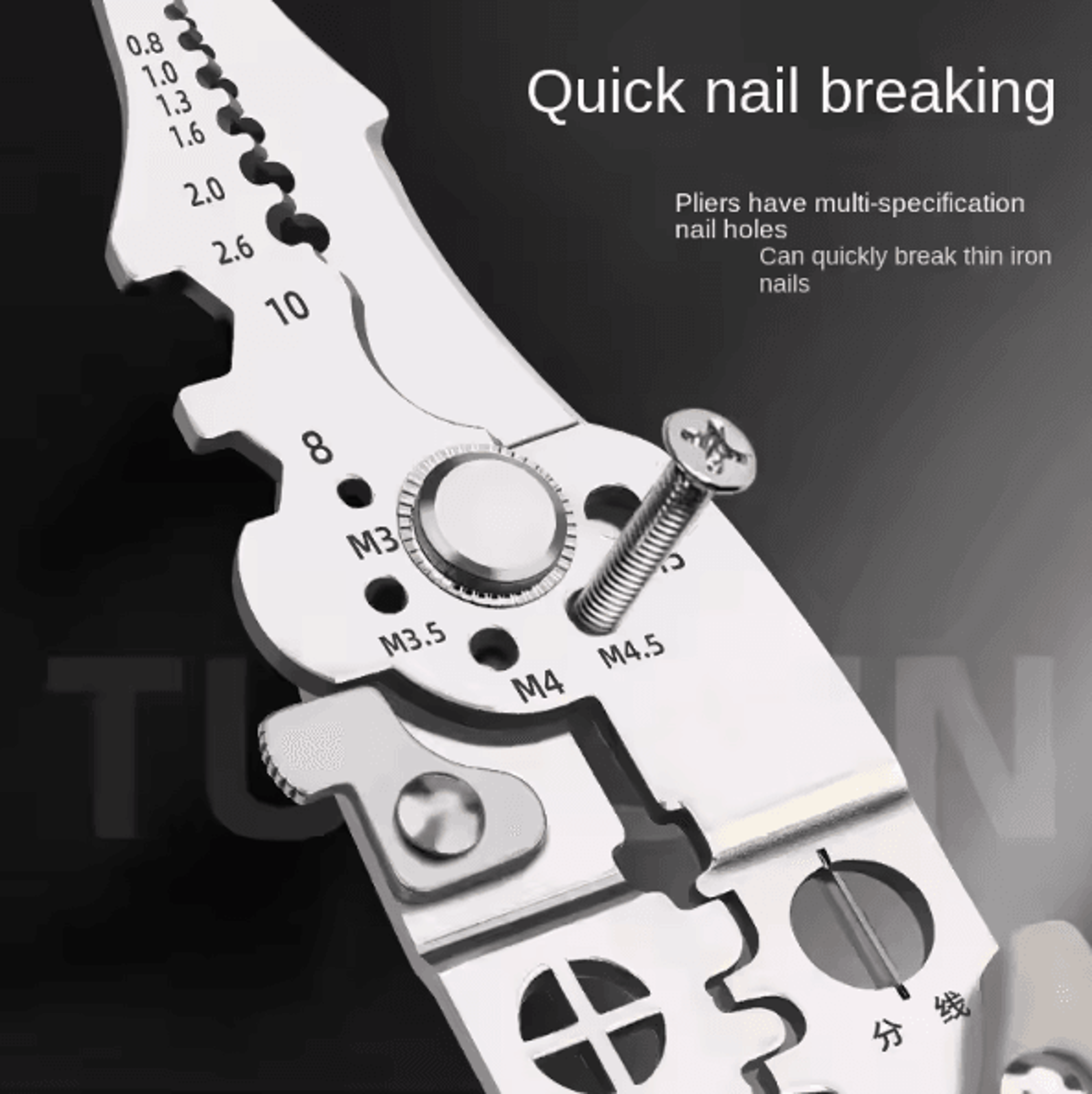 MultiFunctional Electrician Wire Stripping Pliers  Precision Cutting  Splitting Tool 5
