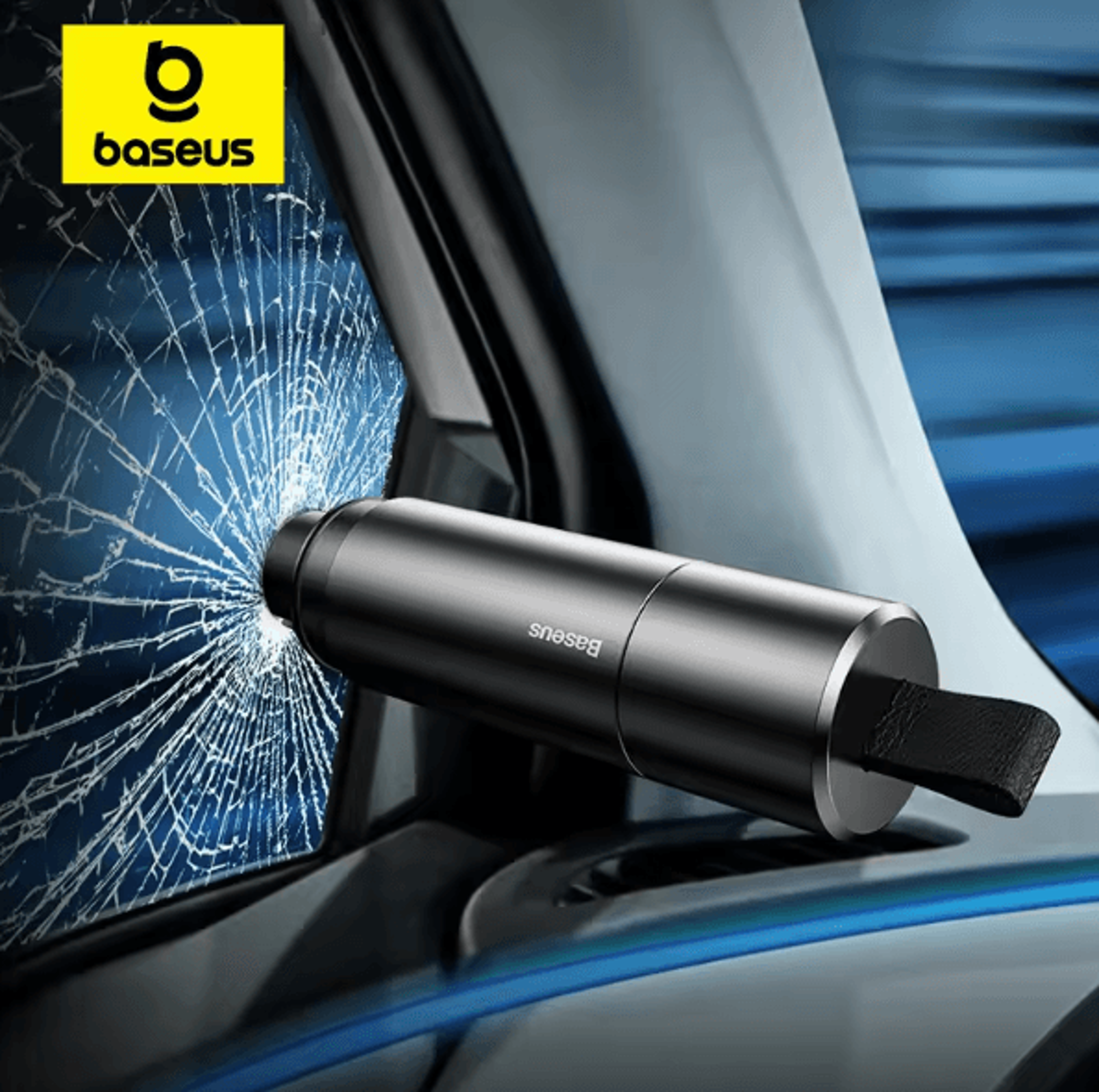 baseus guardian 3-in-1 car safety hammer & emergency escape tool