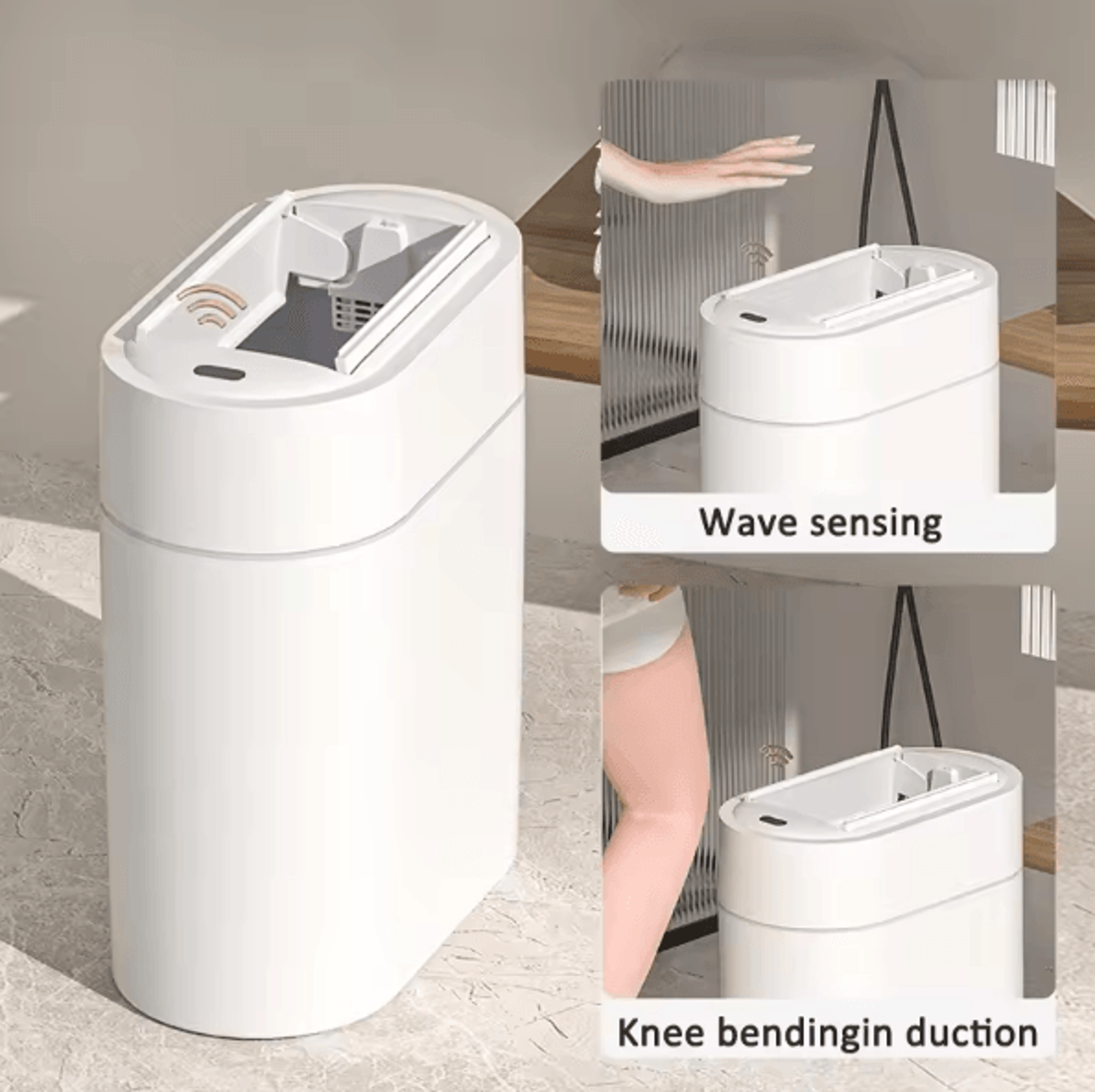 SmartSeal 9L Sensor Trash Can With Automatic Bagging  Dual Opening 3