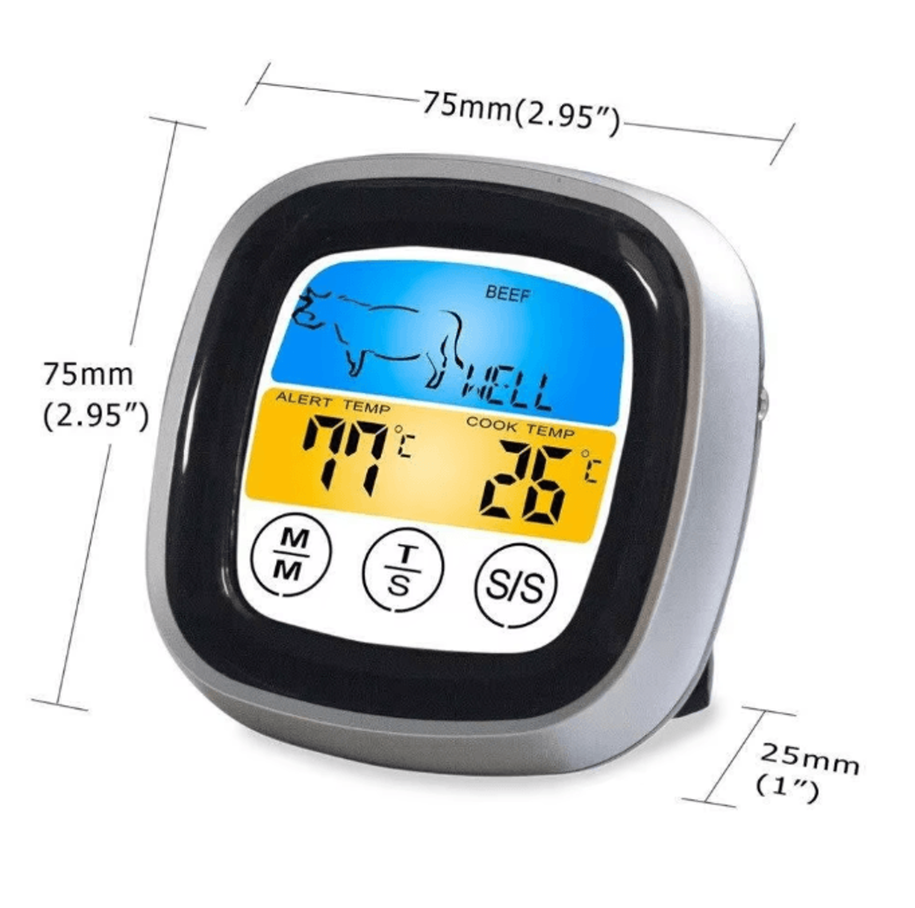 TempMaster Smart Digital Meat Thermometer With Probe  Touchscreen Timer 4