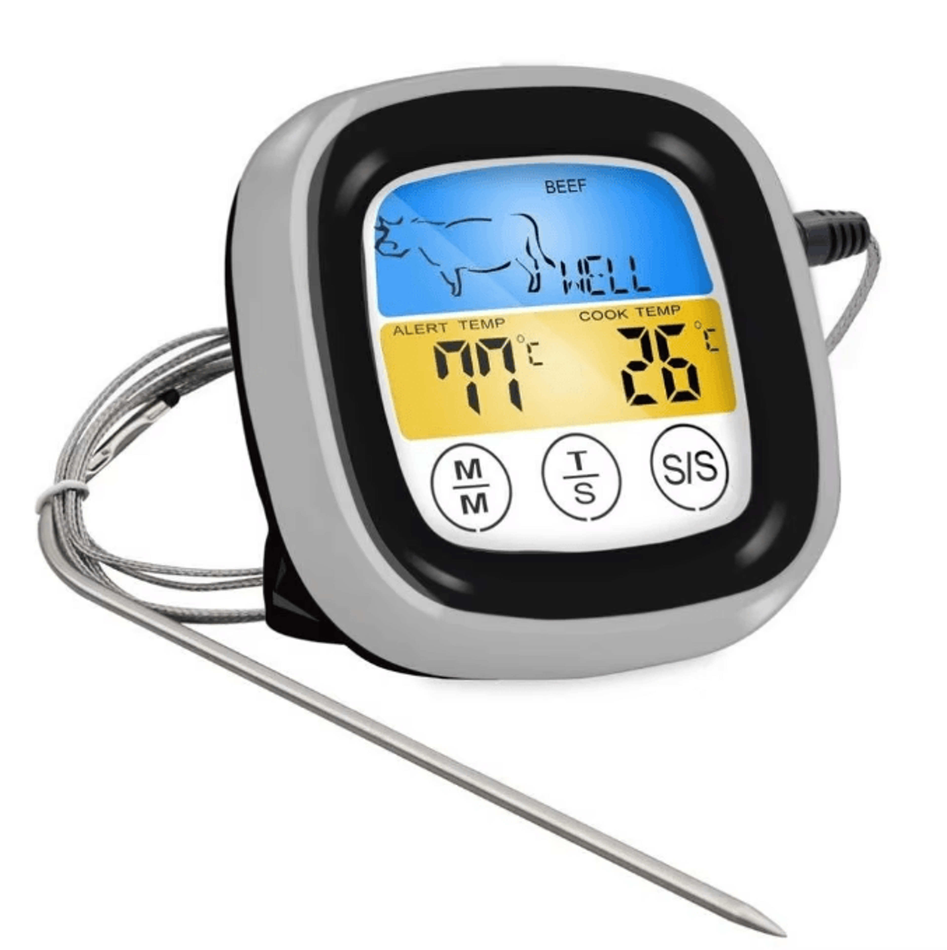 TempMaster Smart Digital Meat Thermometer With Probe  Touchscreen Timer 5