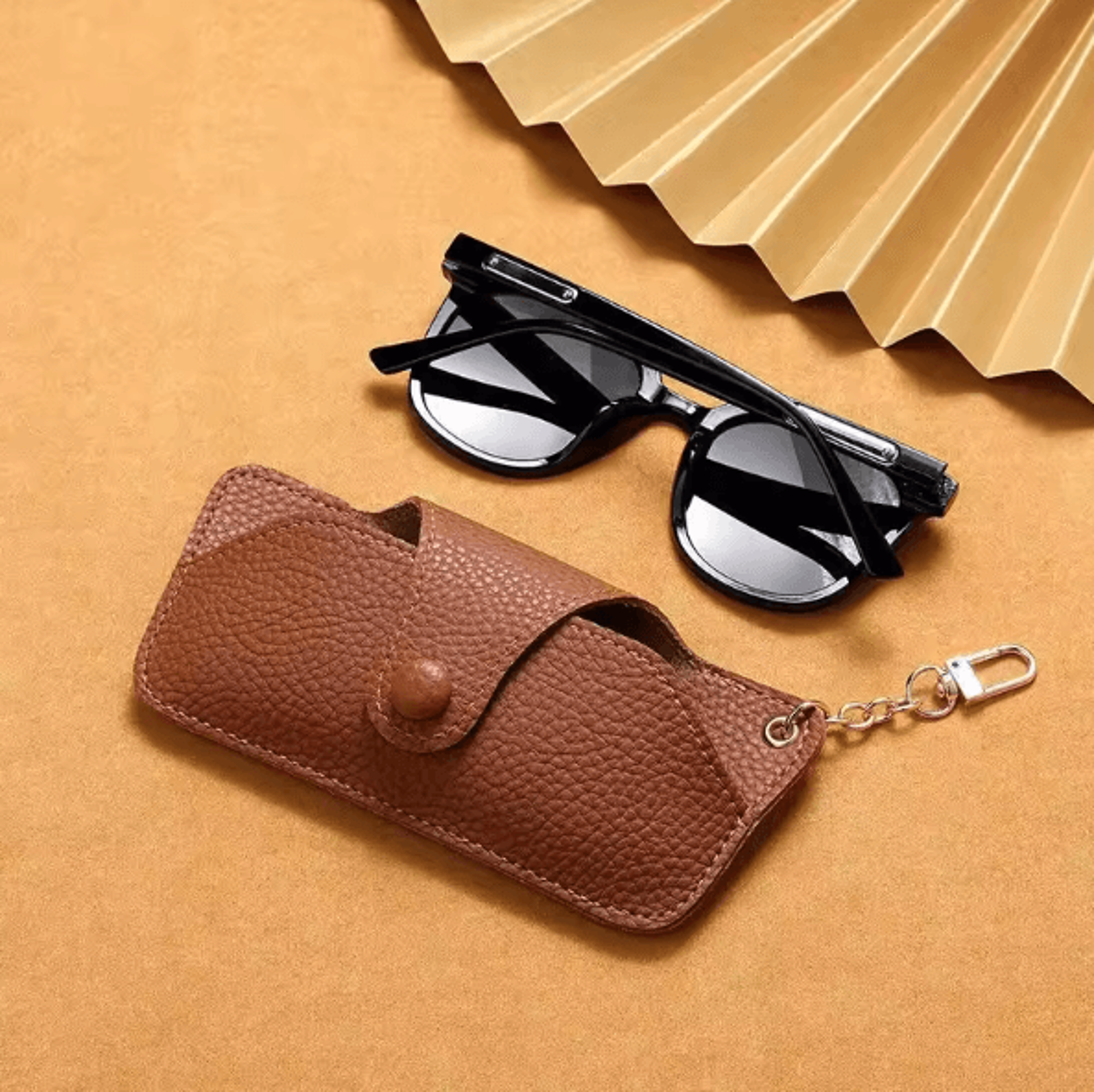 RetroCarry PU Leather Glasses Pouch With Lanyard Strap 5