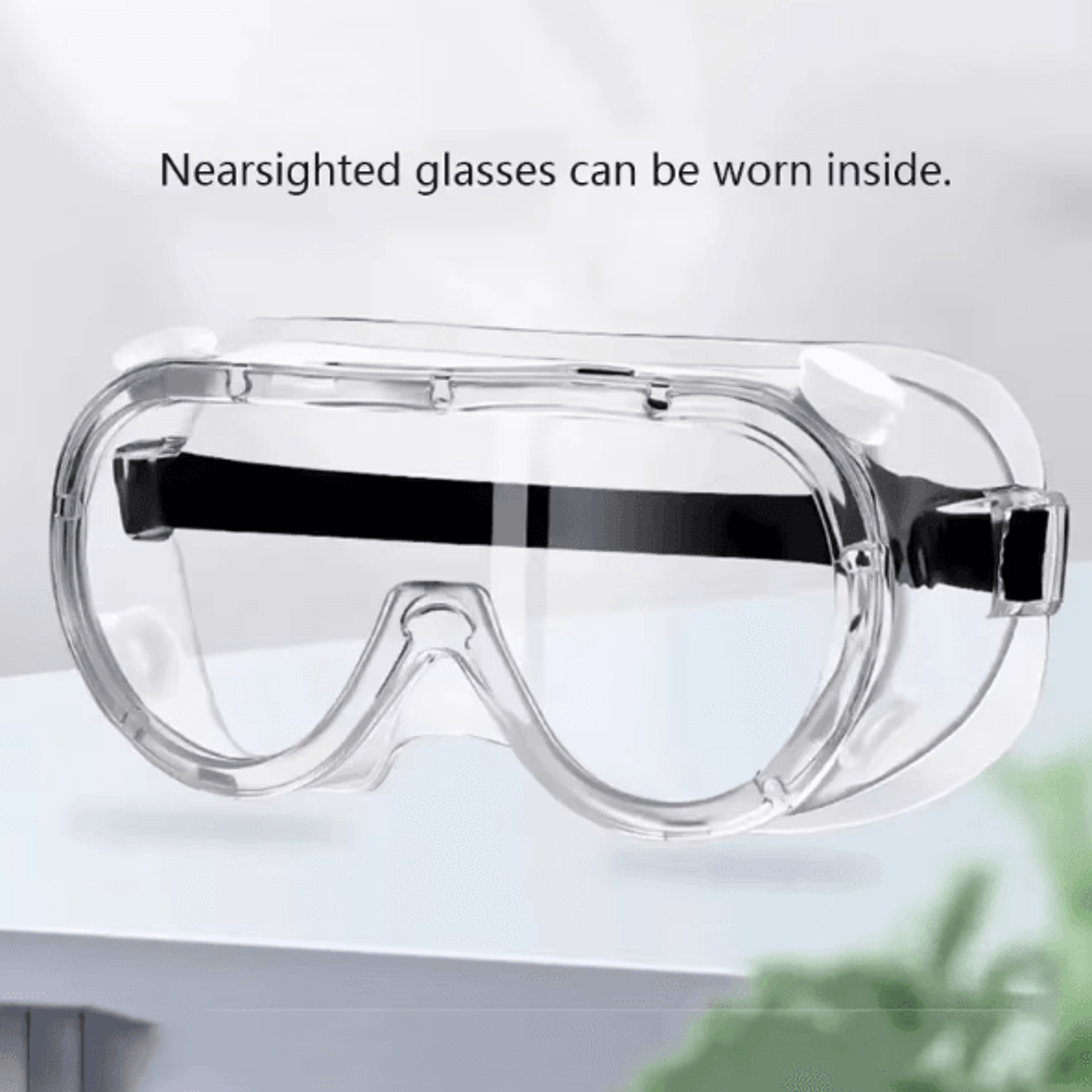 clearguard waterproof anti-fog safety goggles for work, lab & outdoor protection