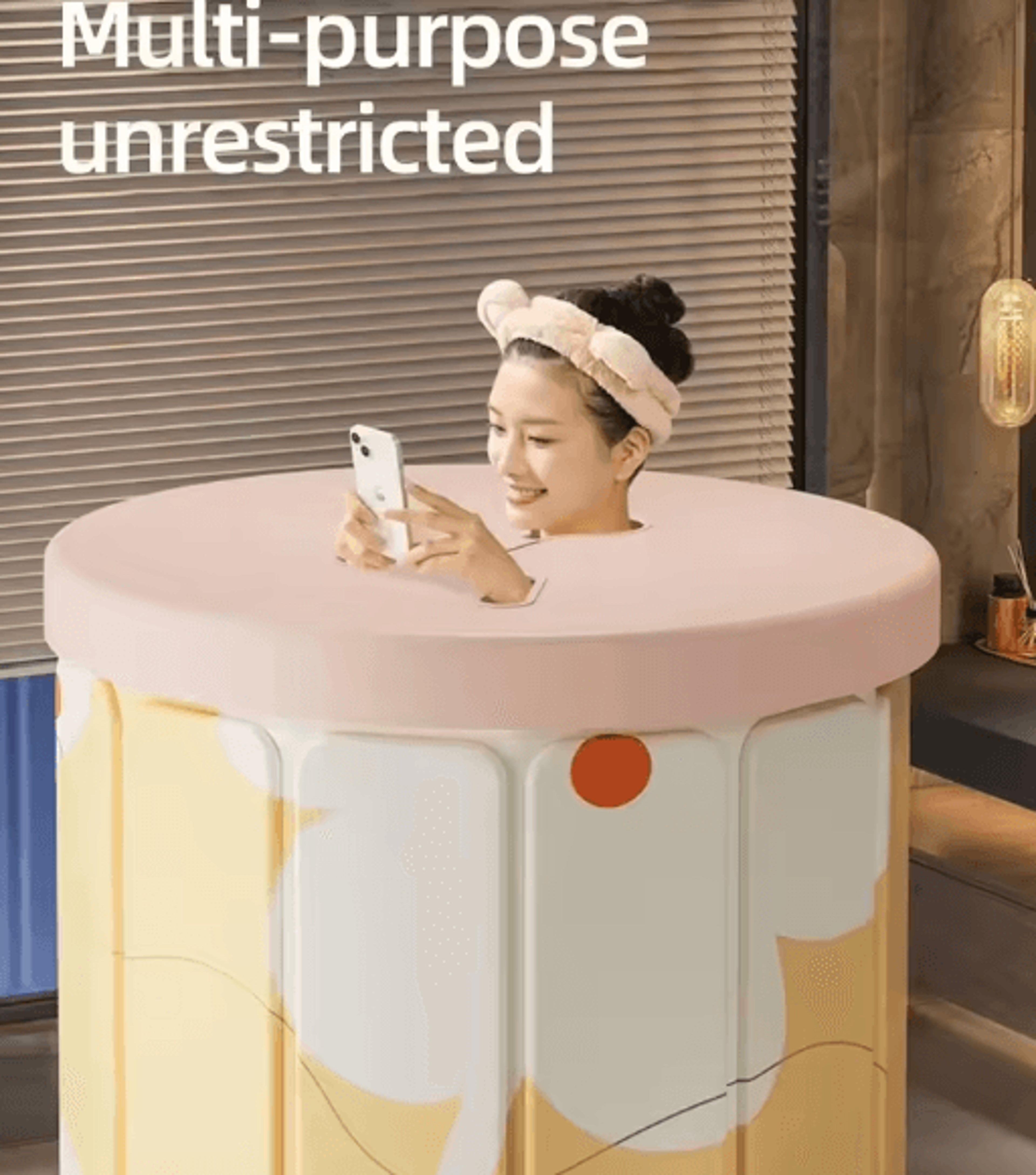 EcoSoak Foldable Portable Bathtub Thickened PVC Spa Tub For Adults  Kids Indoor Outdoor Soaking Bat 1