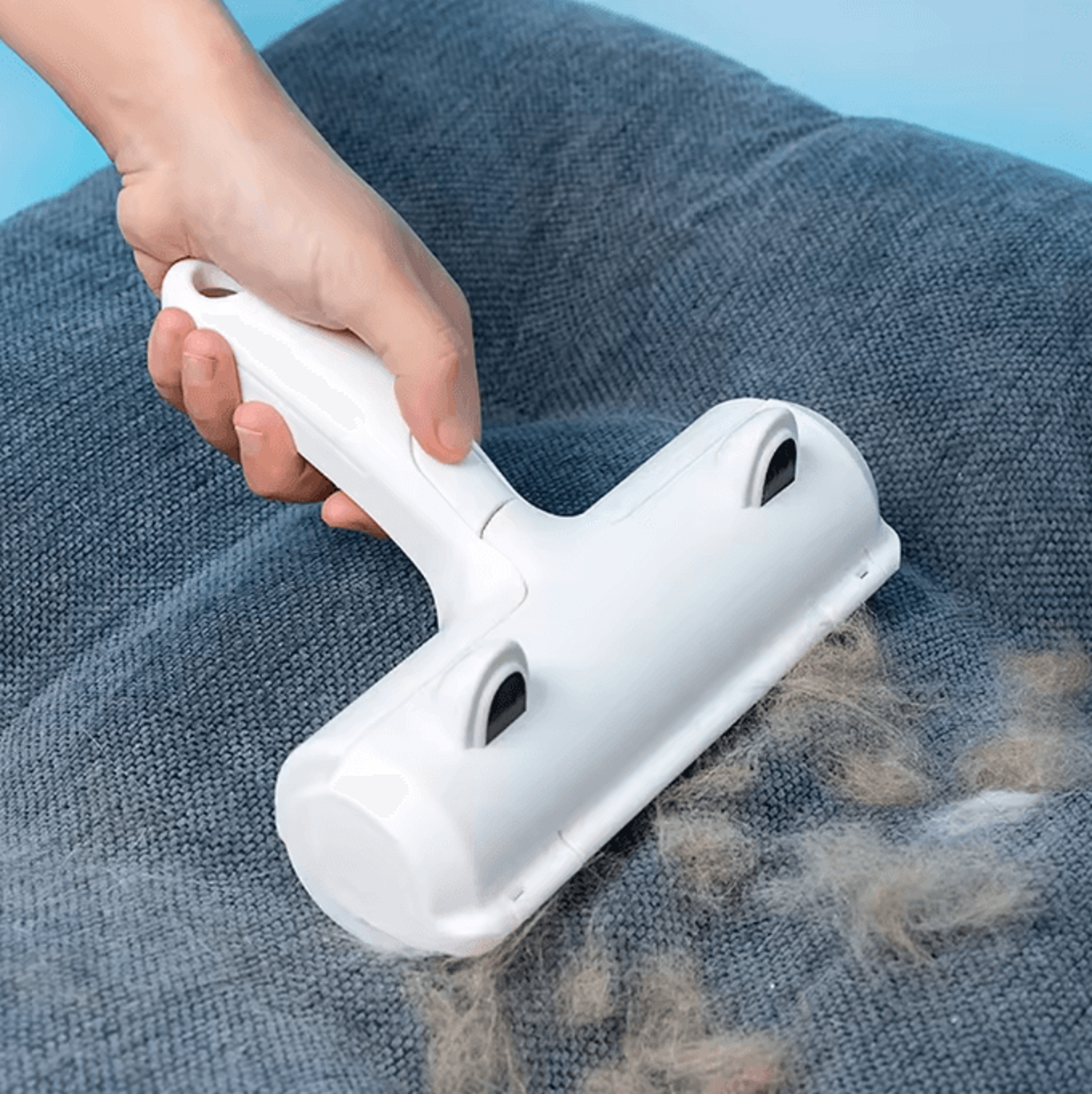 furclean reusable pet hair remover roller large self-cleaning lint brush for cat dog hair sofa carpet furniture portable