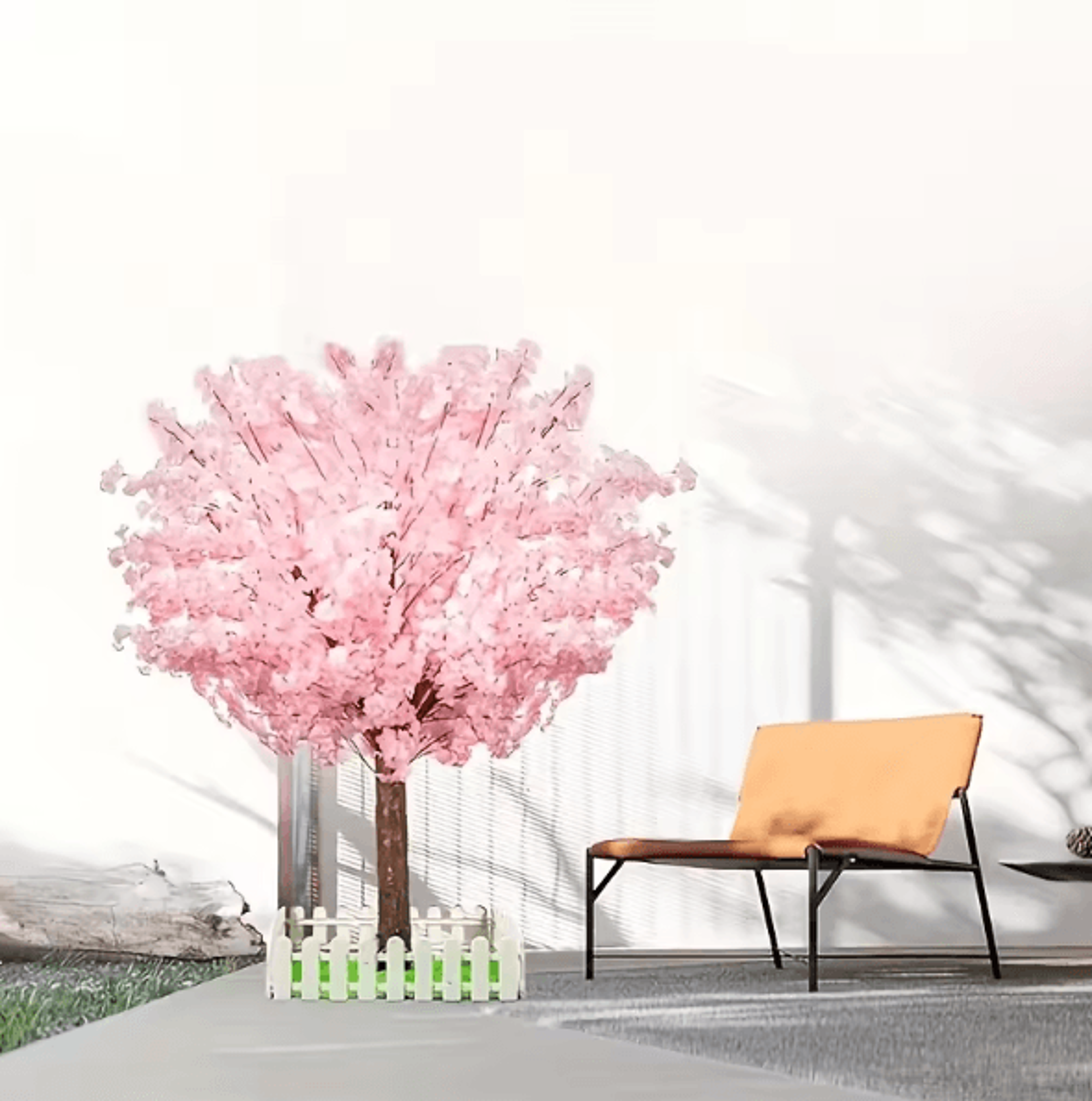 Handmade Artificial Cherry Blossom Tree  Pink Sakura Faux Tree Indoor Outdoor Wedding Decor 46FT 5