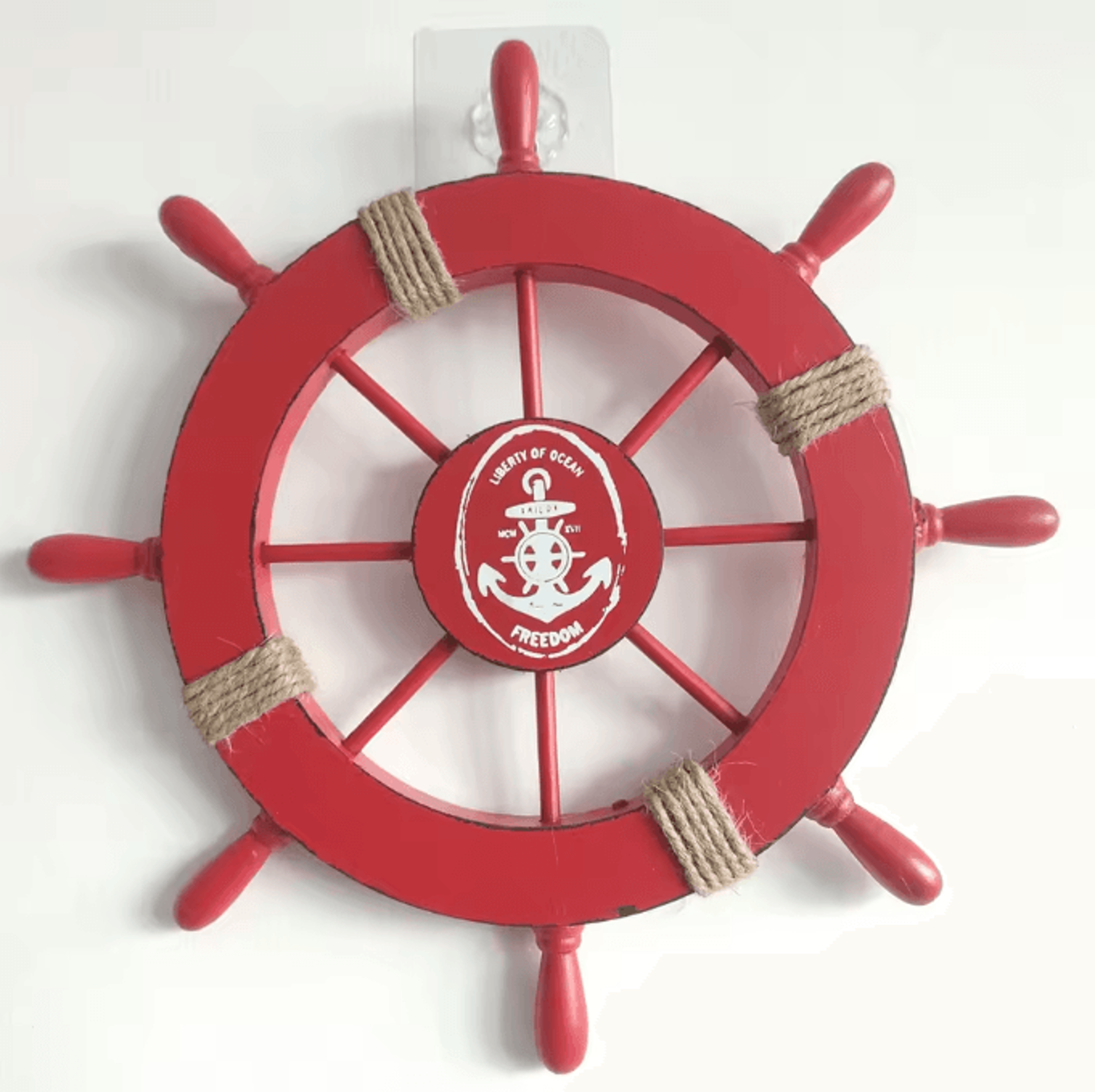 Retro Wooden Ship Wheel Helm Decor  Vintage Nautical Boat Steering Wall Art For Coastal Home Decora 2