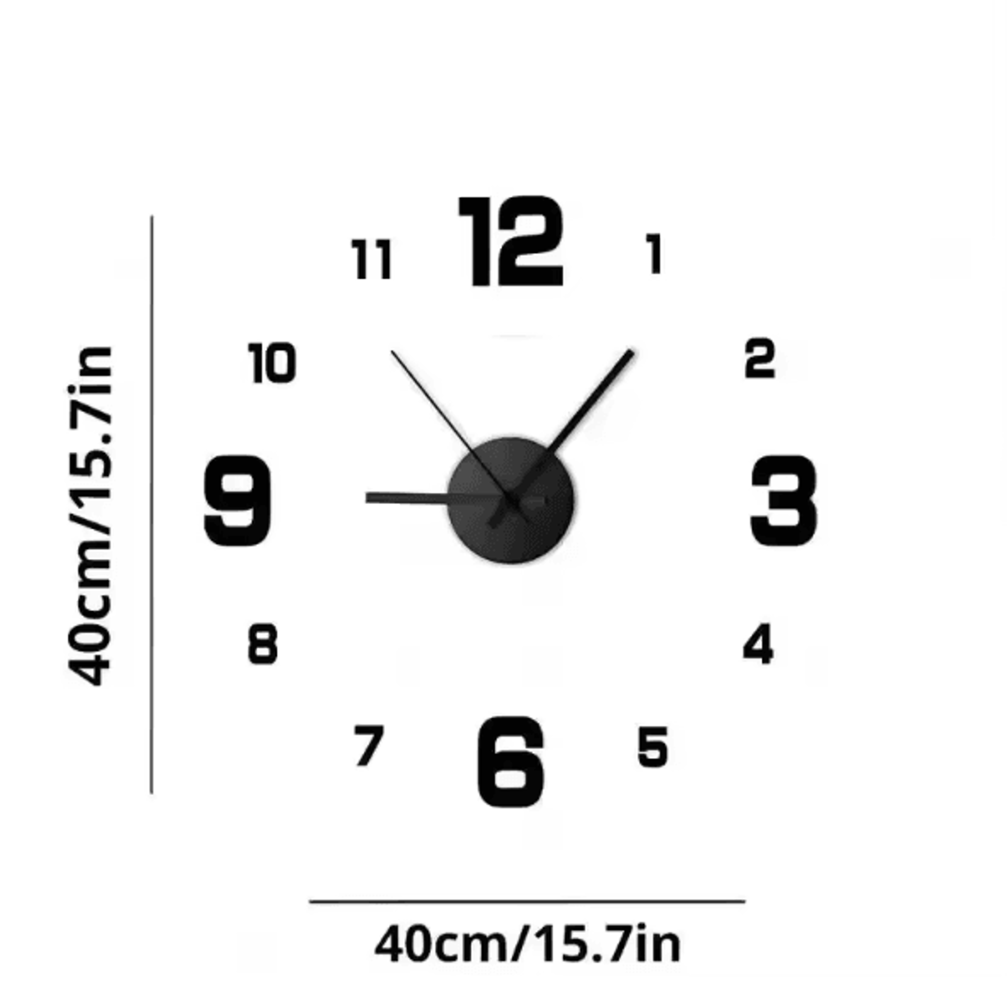 Large DIY 3D Wall Clock  Modern Acrylic Mirror Frameless Wall Clock Decor For Living Room  Home 4