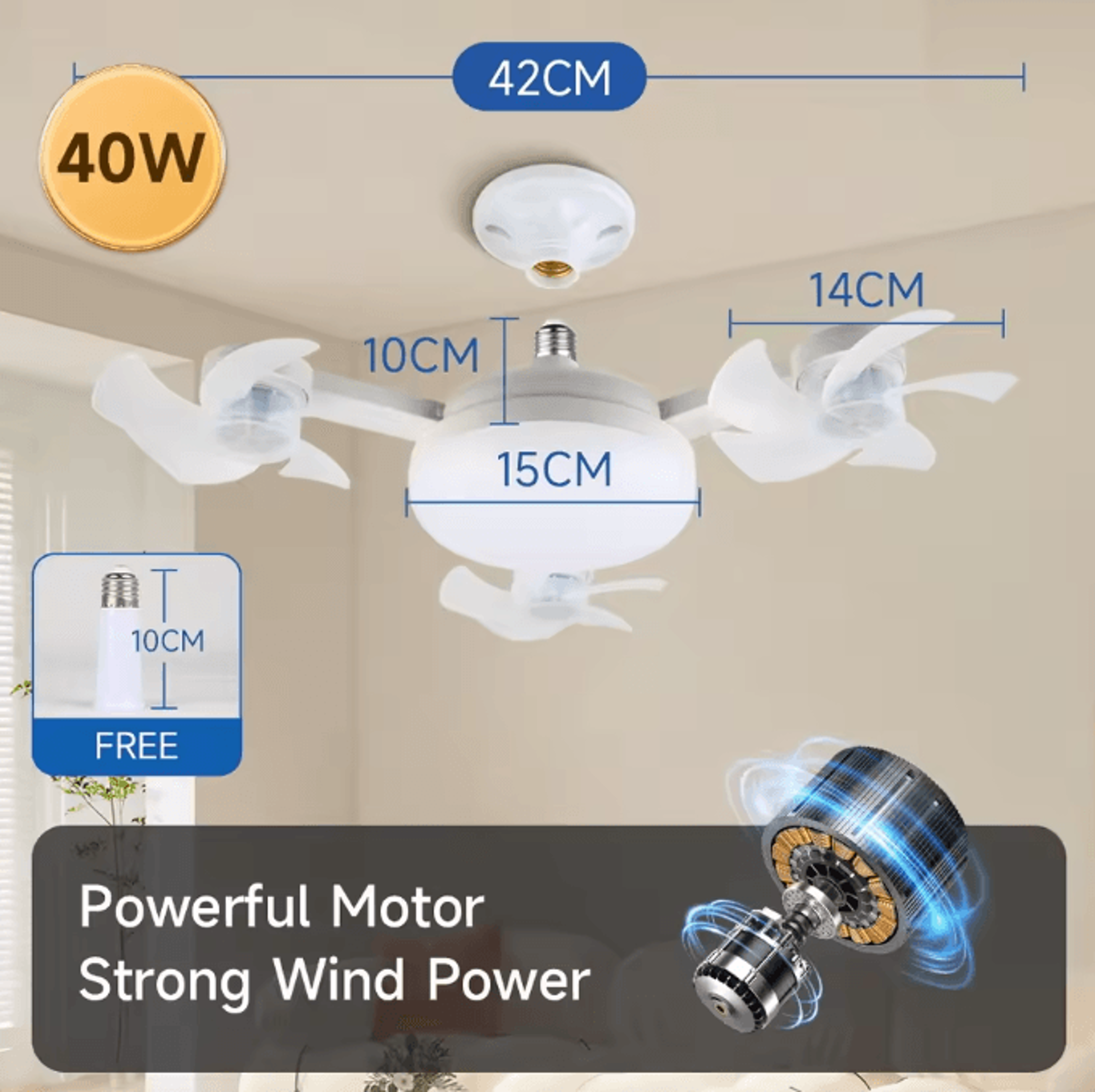 Modern LED Ceiling Fan Light With Remote  3Speed Minimalist Smart Ceiling Fan For Bedroom  Living R 4