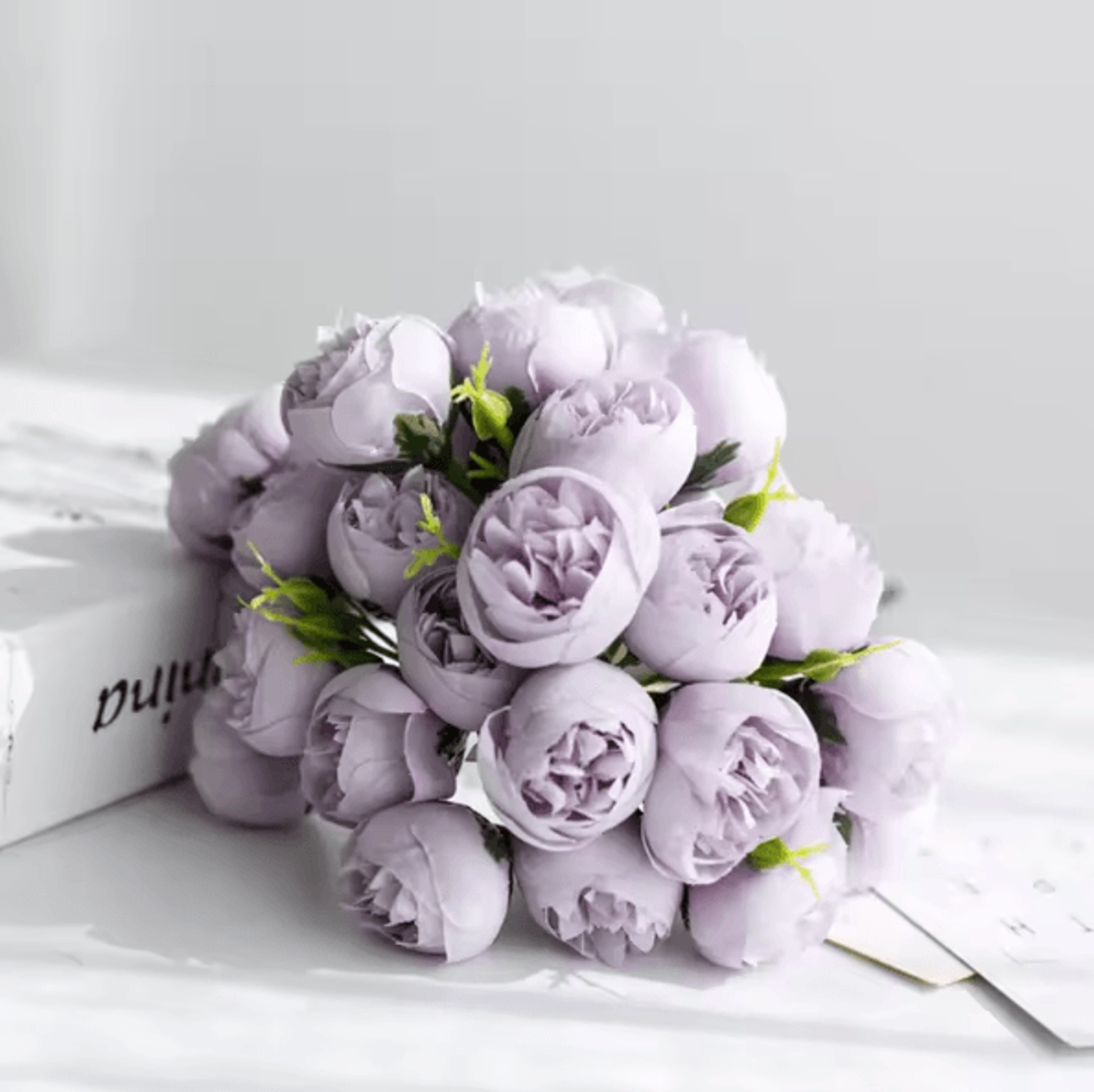 27Head Rose Pink Silk Peony Bouquet  Lush Artificial Peony Flowers For Wedding  Home Decor 8