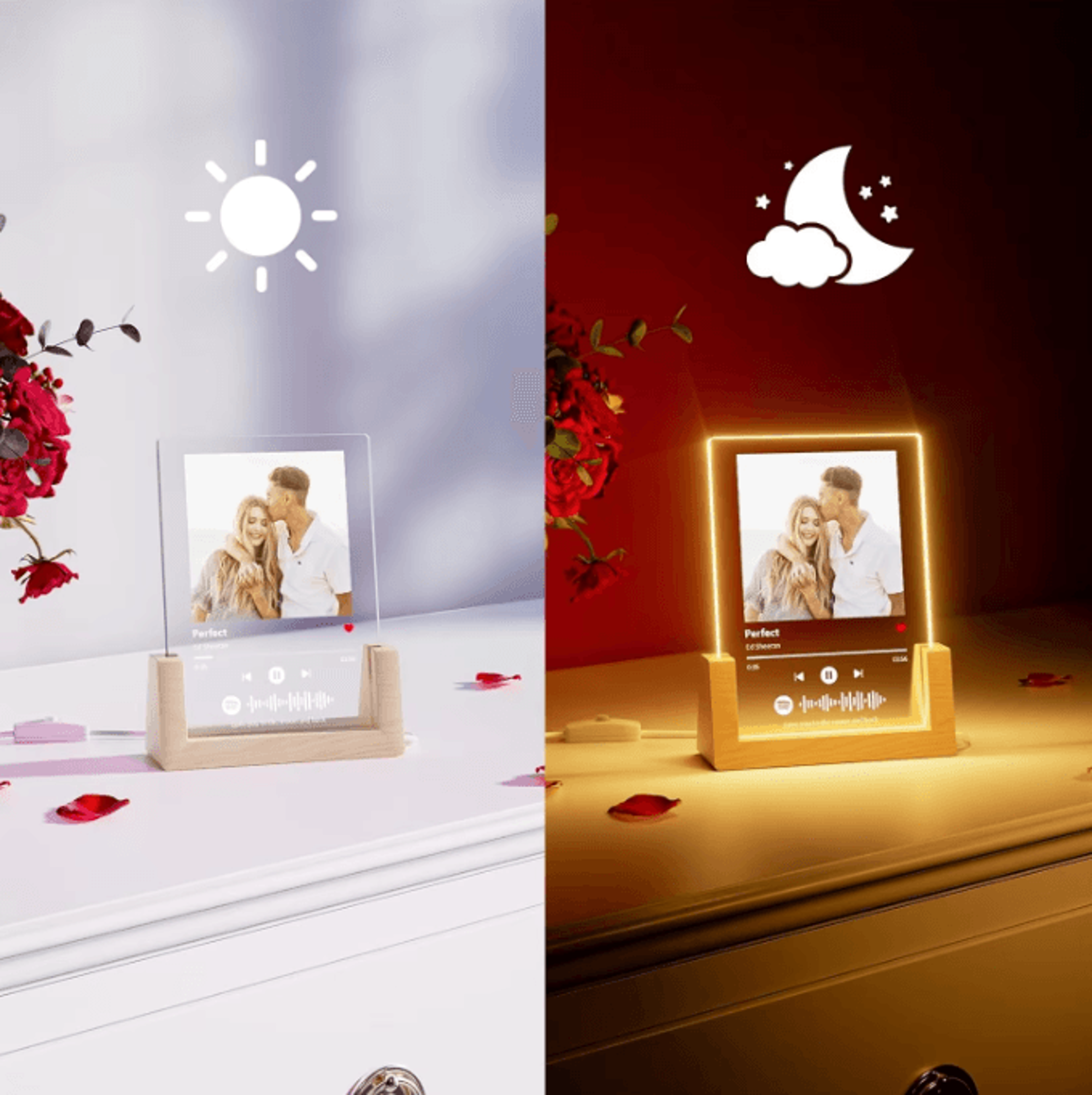 Custom Spotify Acrylic Lamp With Photo  Song  Personalized Music Plaque Romantic Gift For Couples 2