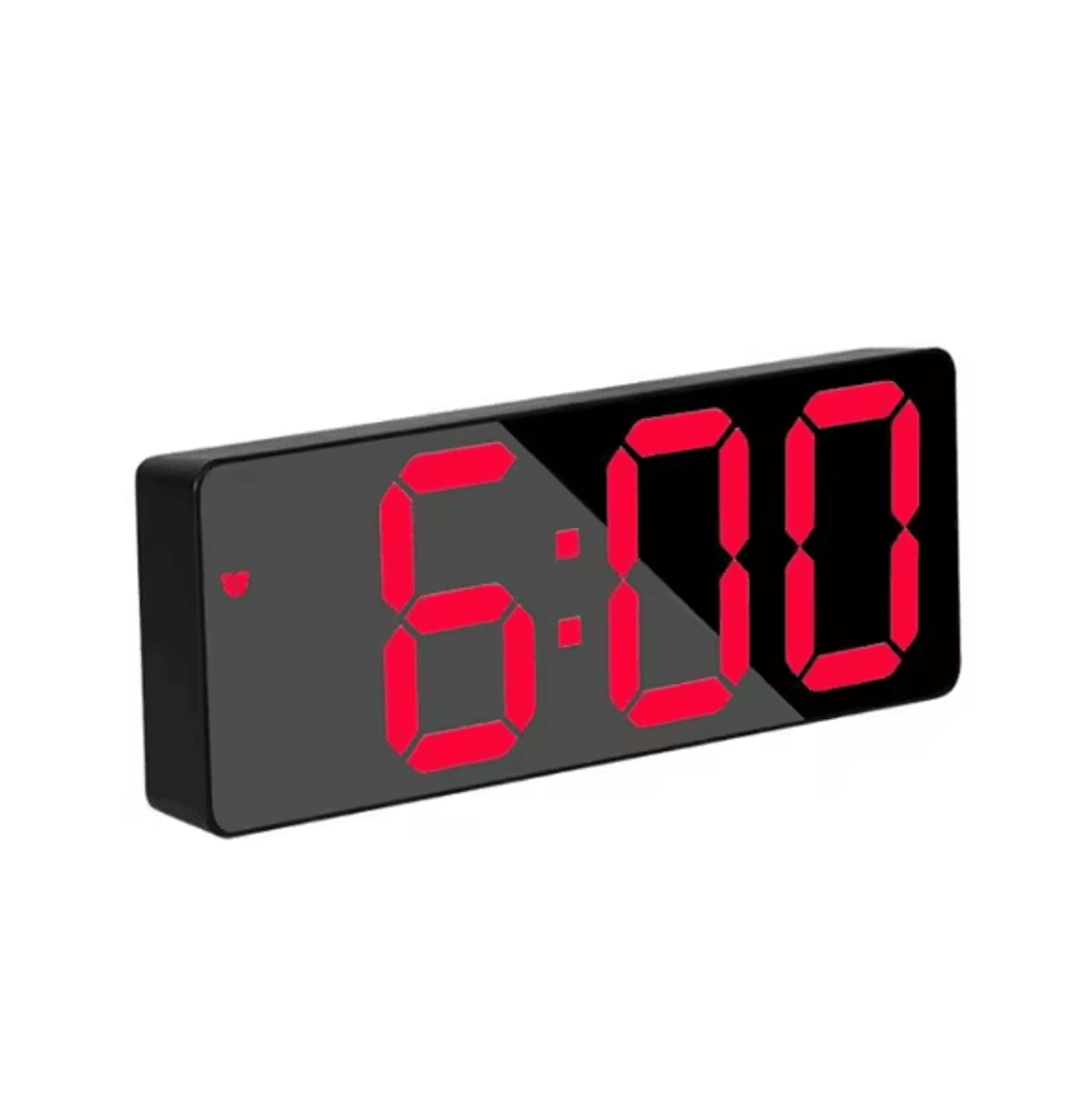 Voice Control LED Mirror Digital Alarm Clock With Temperature Display Snooze  Night Mode Bedside Cl 9