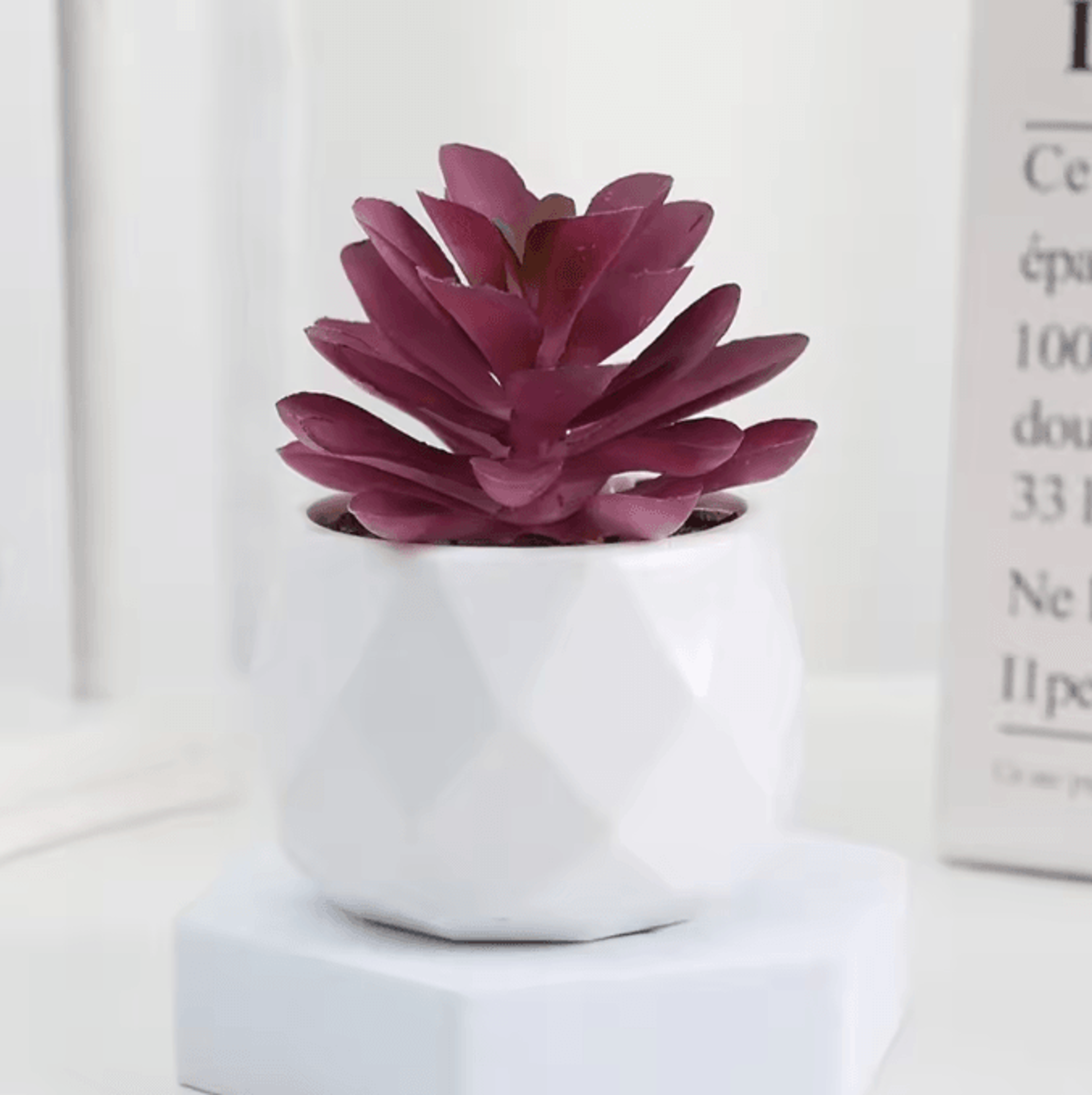 Mini Artificial Succulent Bonsai Plants Realistic Fake Greenery Decor For Desk And Home 12
