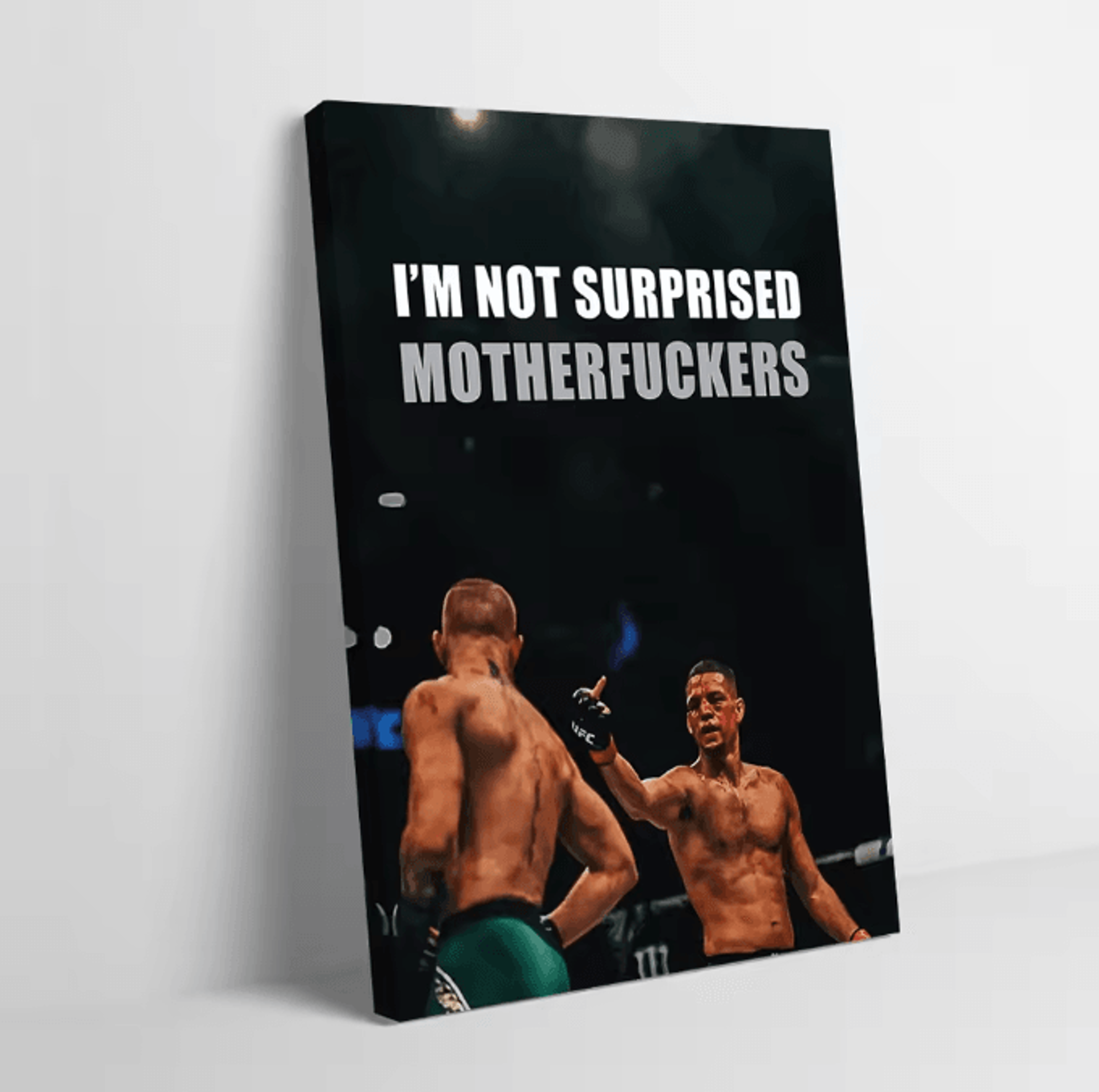 custom nate diaz poster canvas wall art – ufc fighter decor for living room & gym (unframed modern print)
