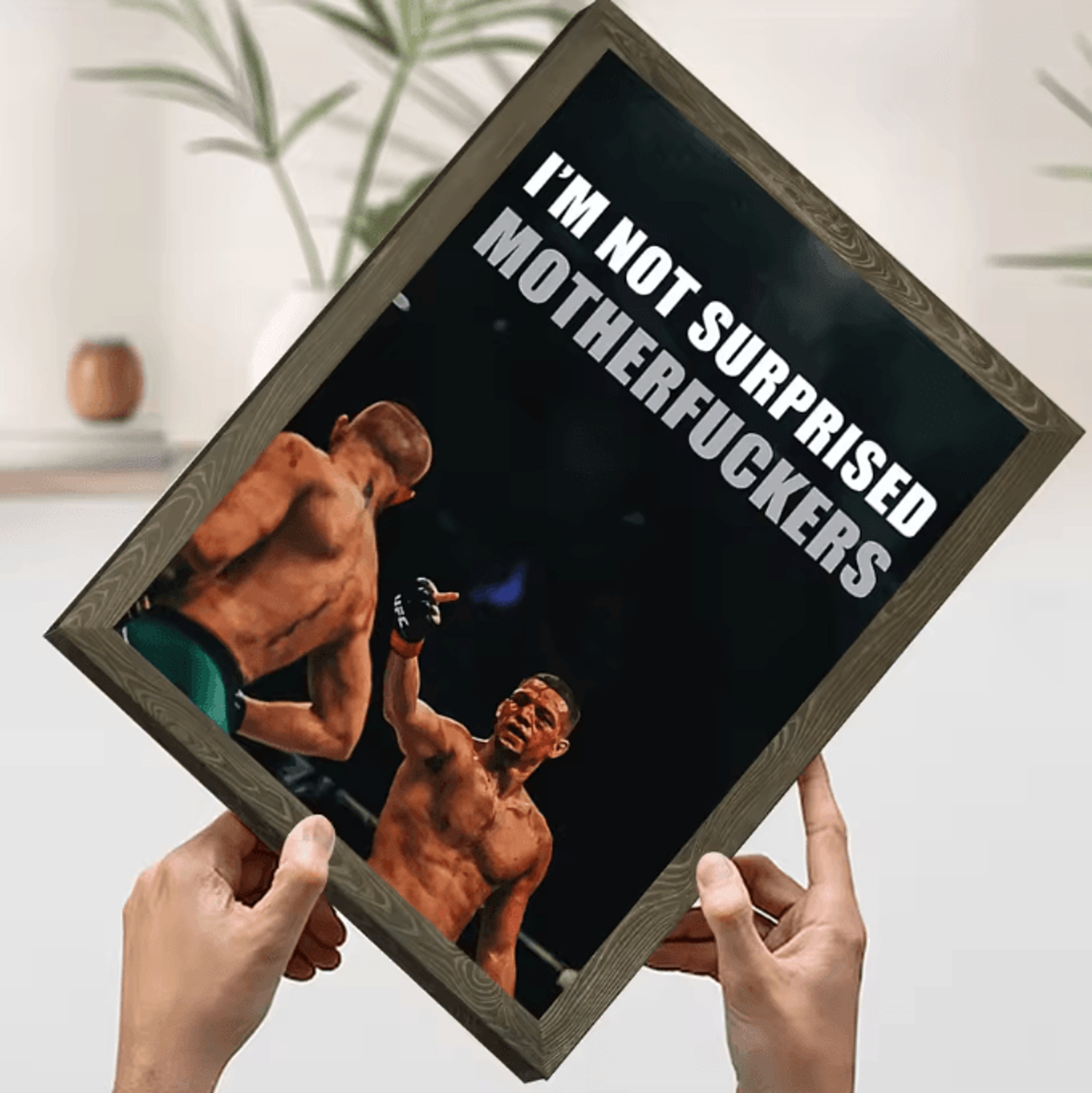 Custom Nate Diaz Poster Canvas Wall Art  UFC Fighter Decor For Living Room  Gym Unframed Modern Pri 2