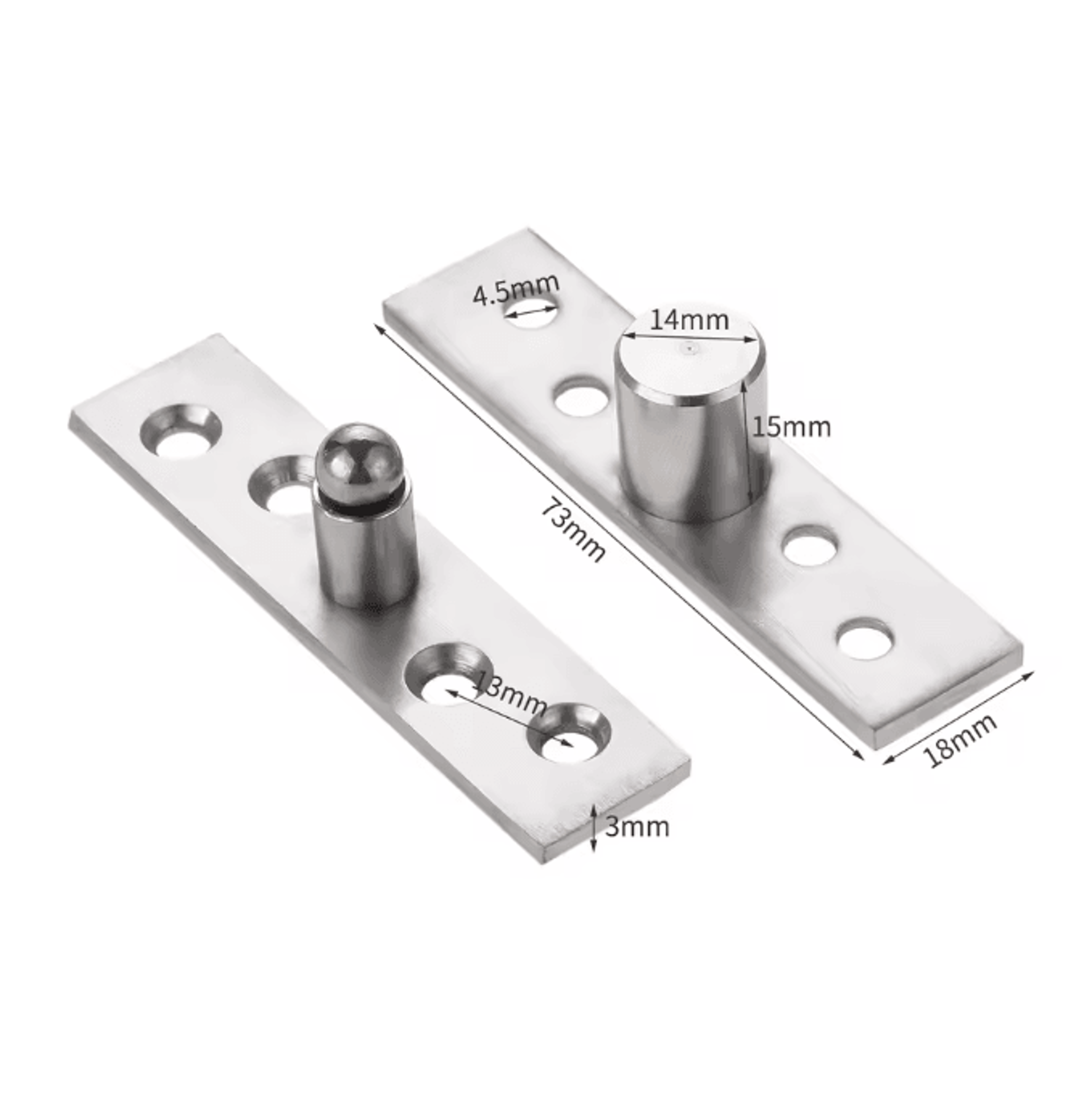 Hidden Door Pivot Hinge Set  Stainless Steel Concealed Rotating Hinge For Modern Doors 6