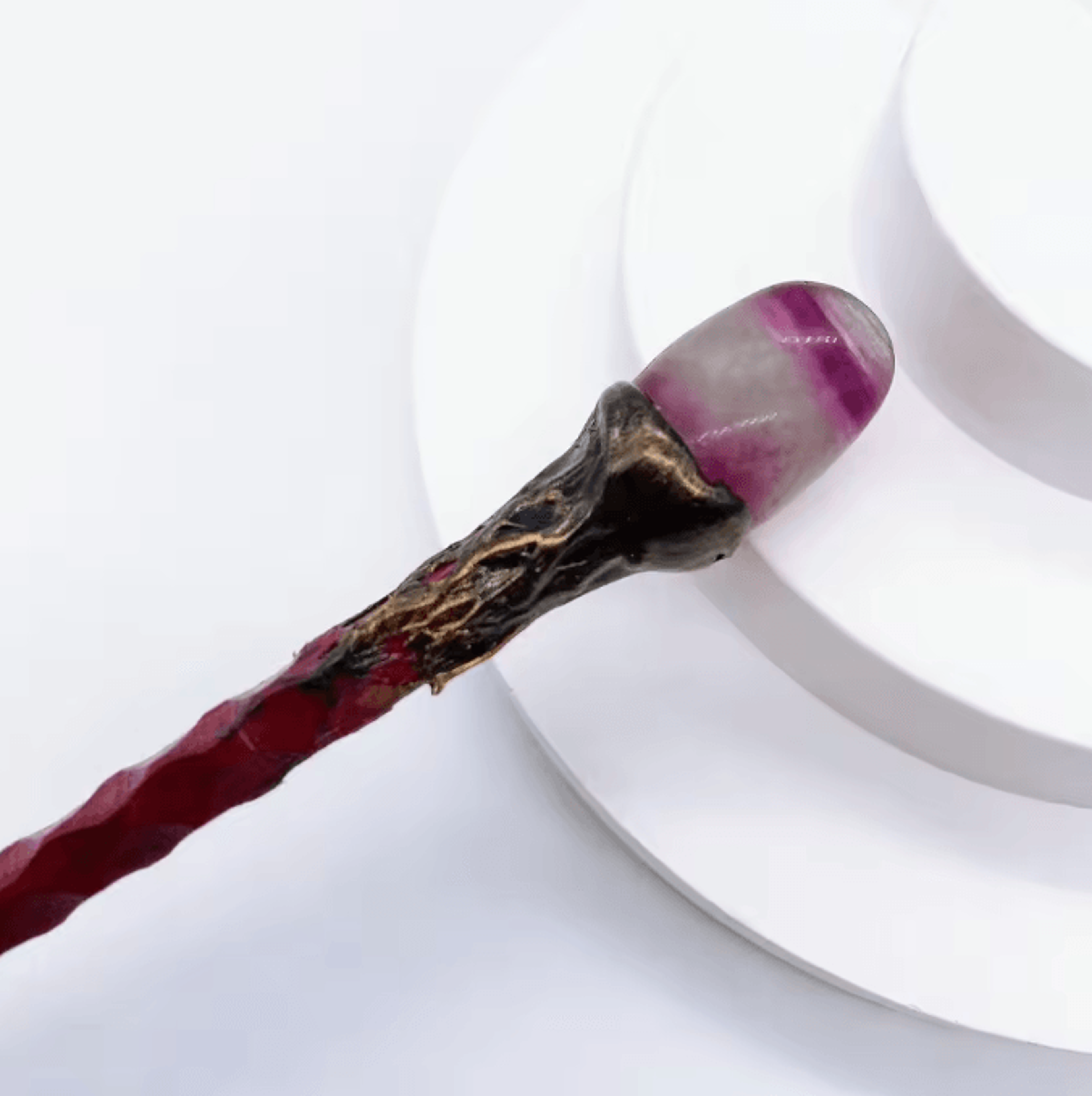 Rose Quartz Crystal Wand  Natural Healing Magic Scepter For Reiki Meditation  Home Decor 8