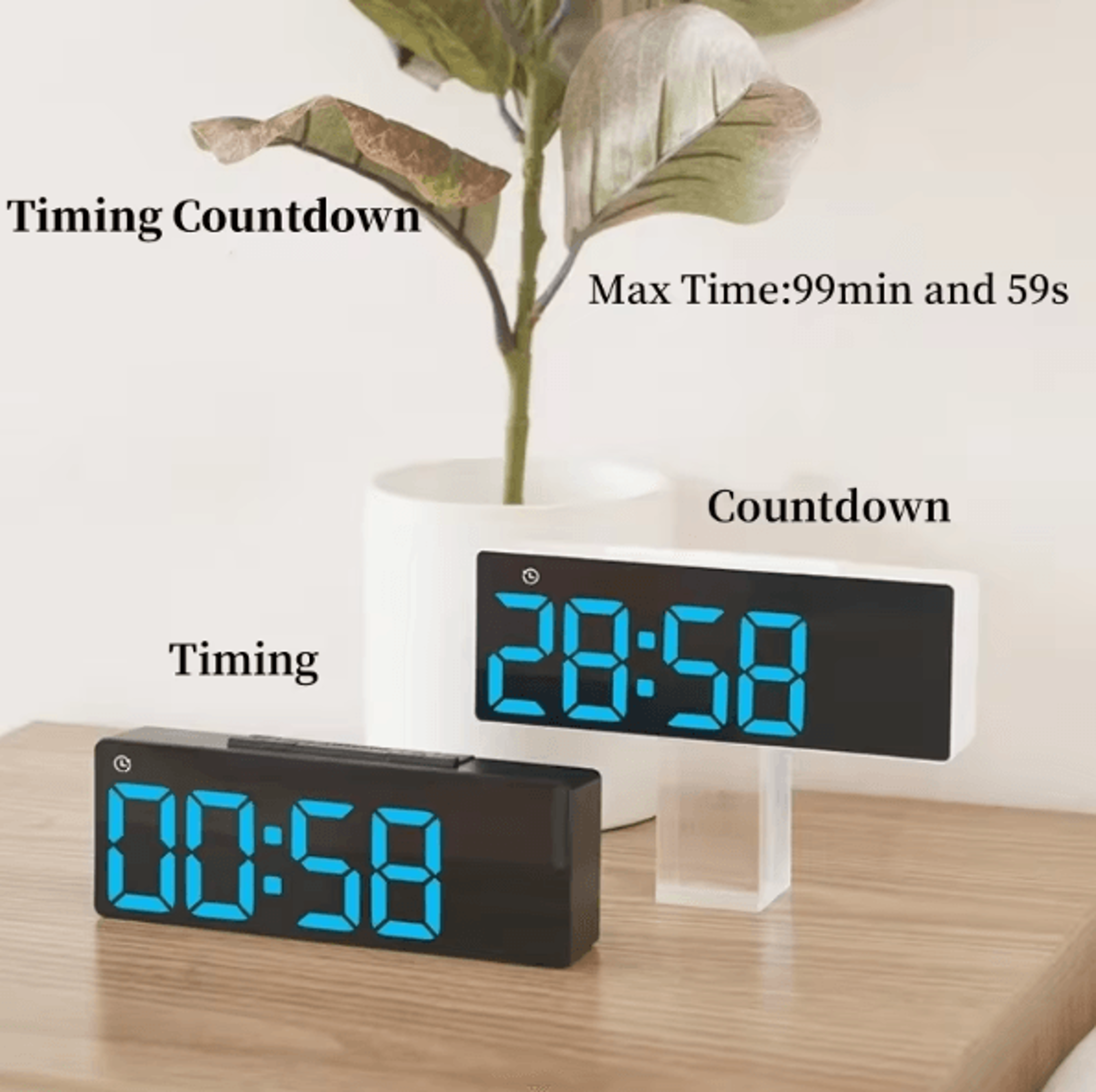 USB LED Digital Alarm Clock With Temperature  Dual Alarm  Modern Desk Clock With Auto Dimming  Snoo 1