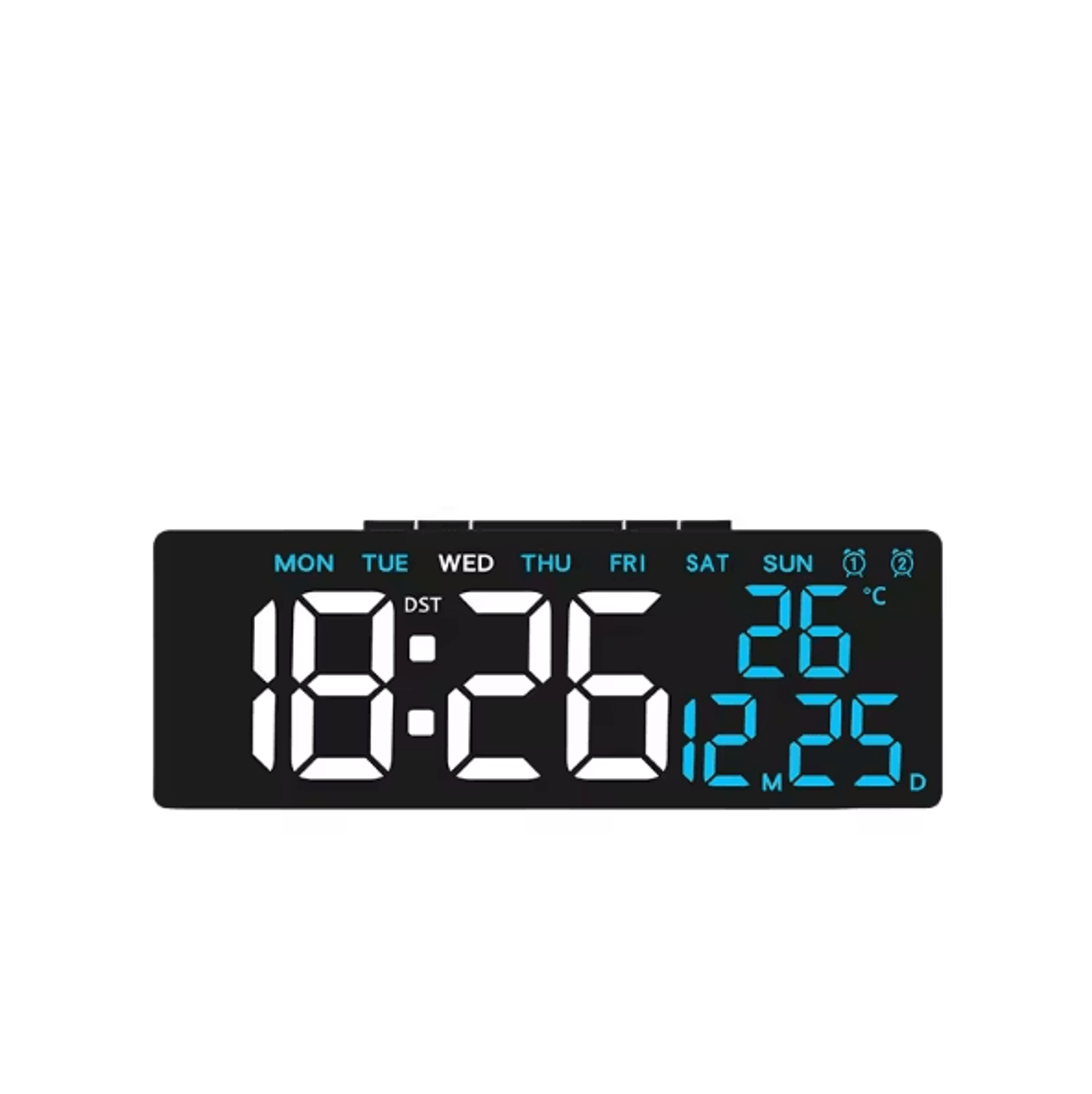 USB LED Digital Alarm Clock With Temperature  Dual Alarm  Modern Desk Clock With Auto Dimming  Snoo 8