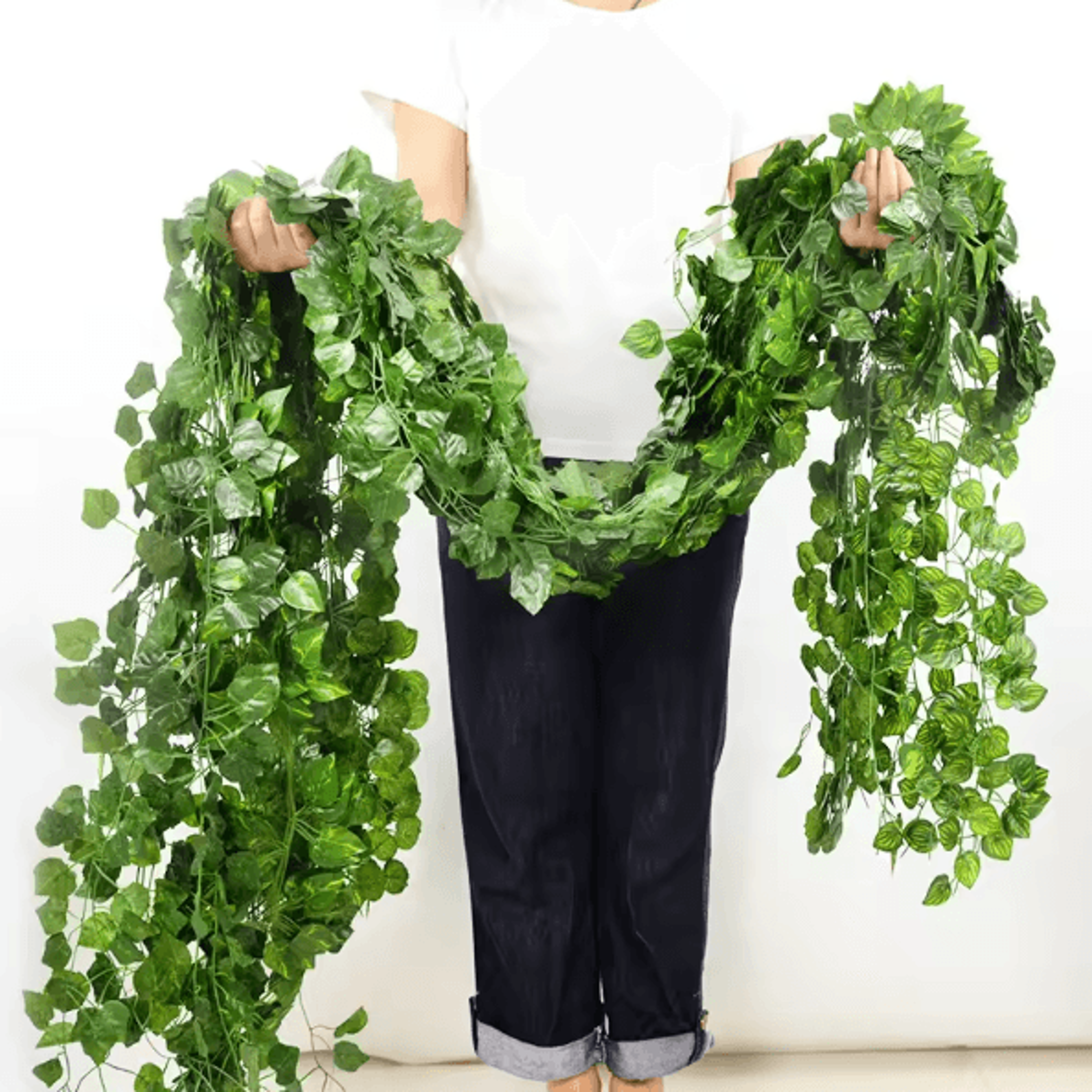 2.1m artificial ivy garland silk hanging vine greenery wall decor for home wedding party garden decoration