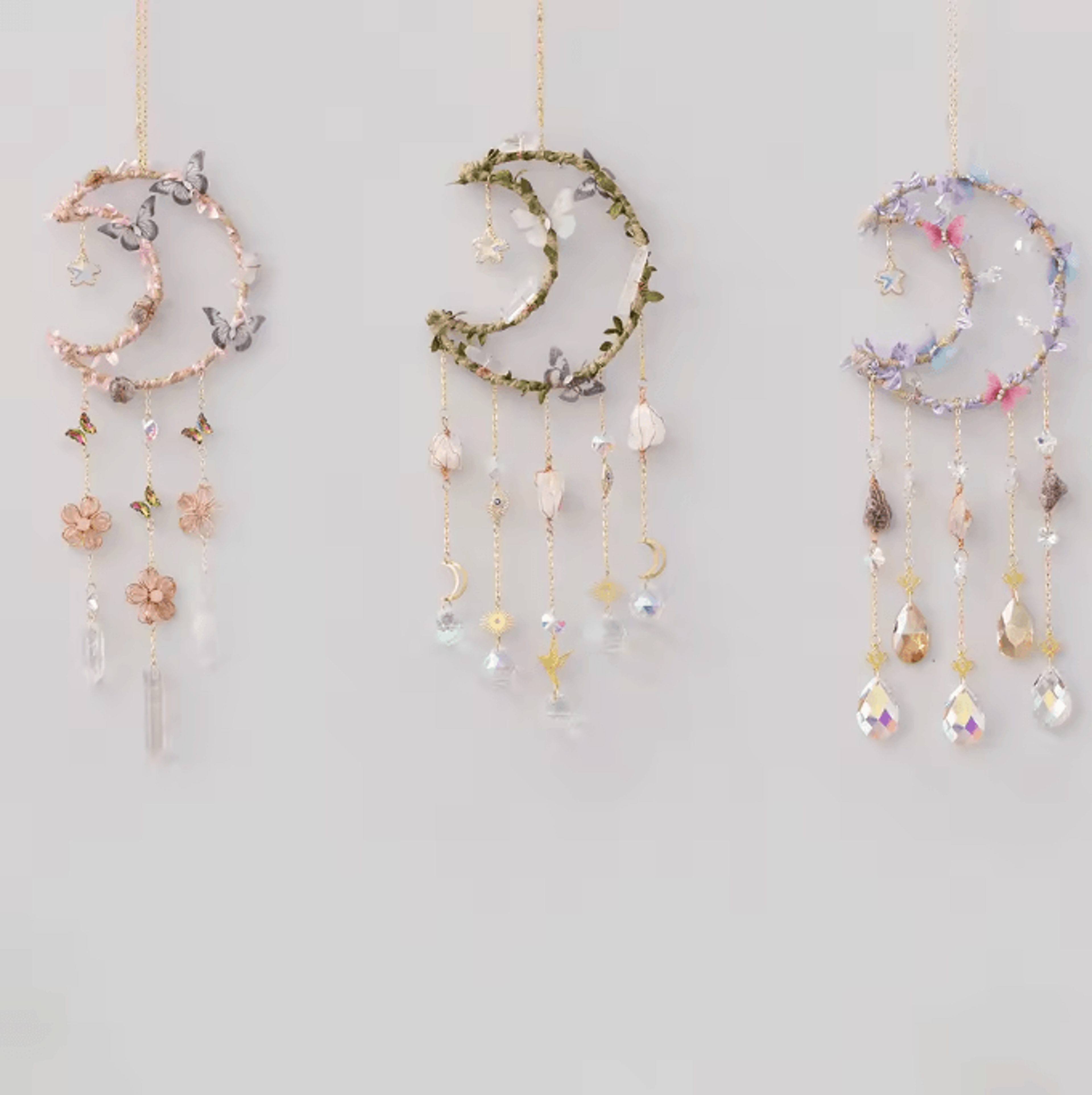 Crystal Suncatcher Wind Chime Dream Catcher Prism Rainbow Light Catcher Hanging Decor For Home Bedr 4