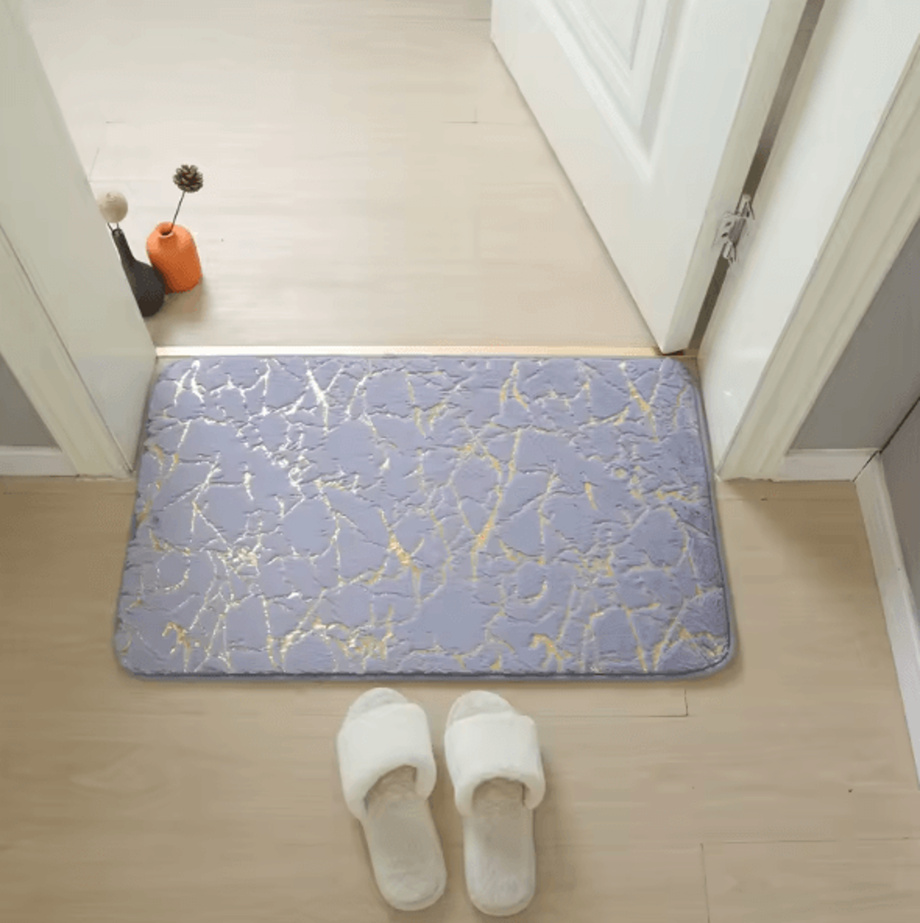 Modern Non Slip Bath Mat Washable Rectangle Floor Rug Soft Absorbent Bathroom Doormat For Bedroom L 2