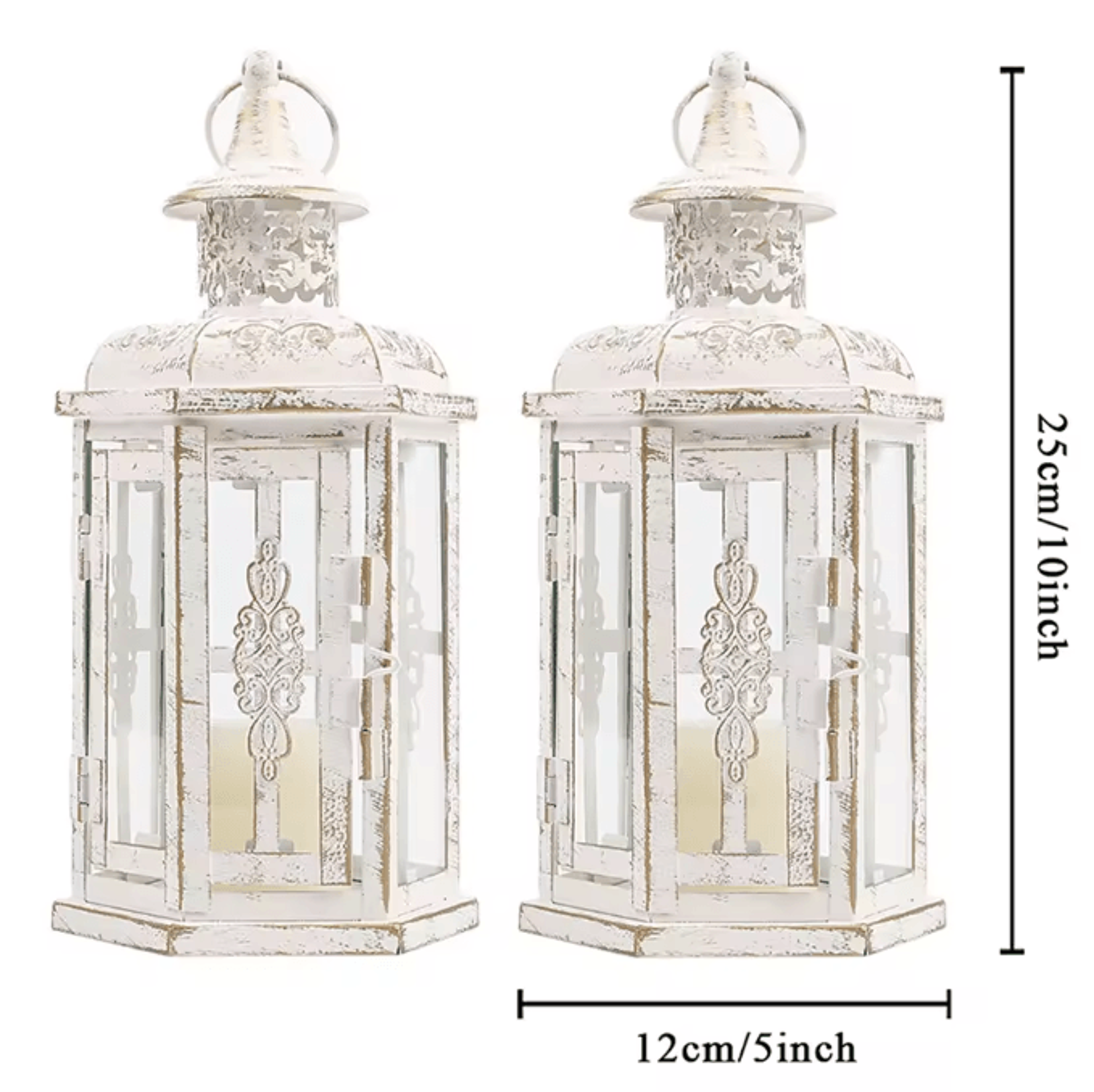 Vintage Metal Hanging Candle Lantern Decorative Candle Holder For Indoor Outdoor Wedding Home Decor 5