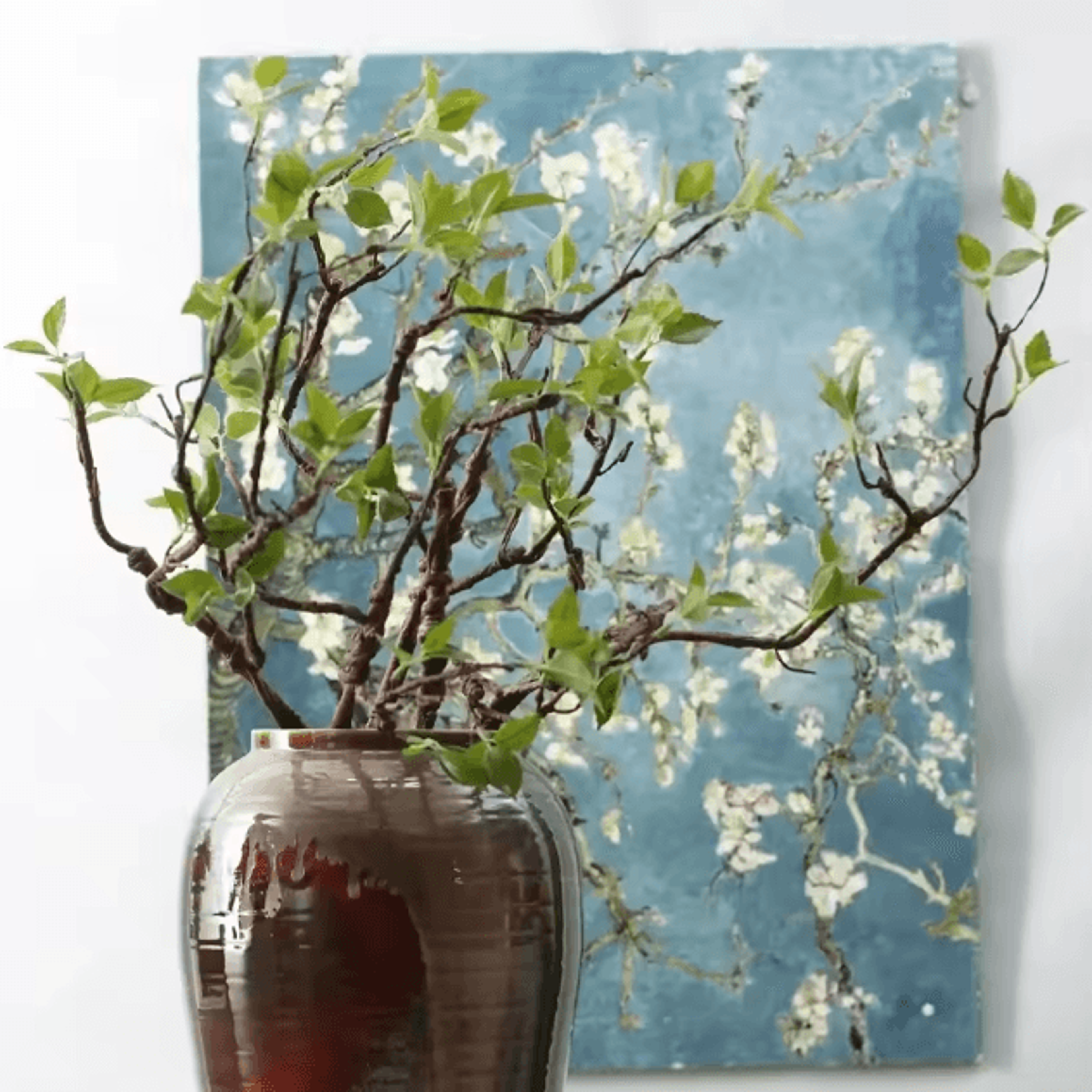 artificial green leaf foam branch faux plant decorative stem for vase arrangement home decor