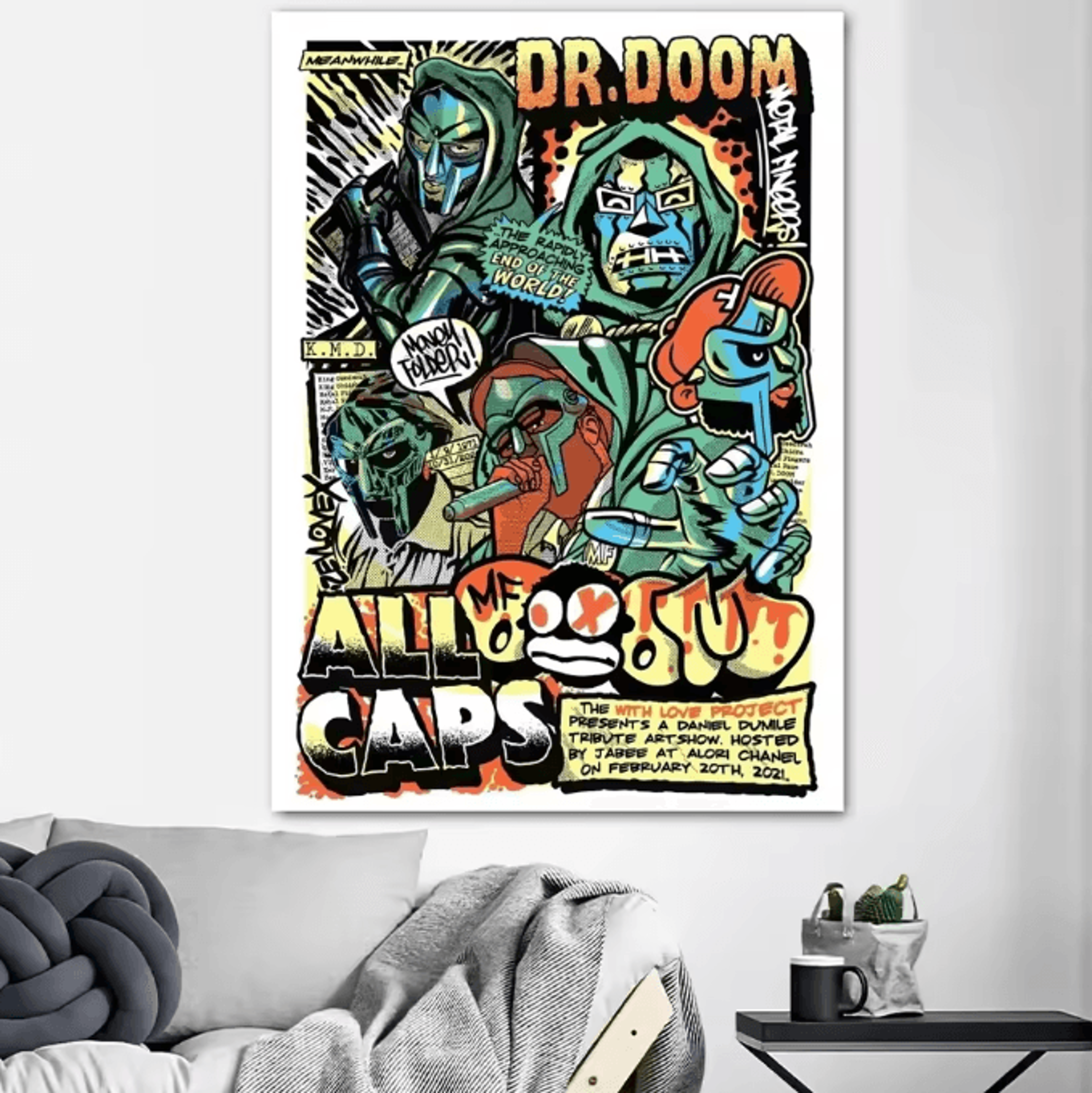 MF DOOM Iconic Album Cover Canvas Poster  Hip Hop Wall Art Decor 2