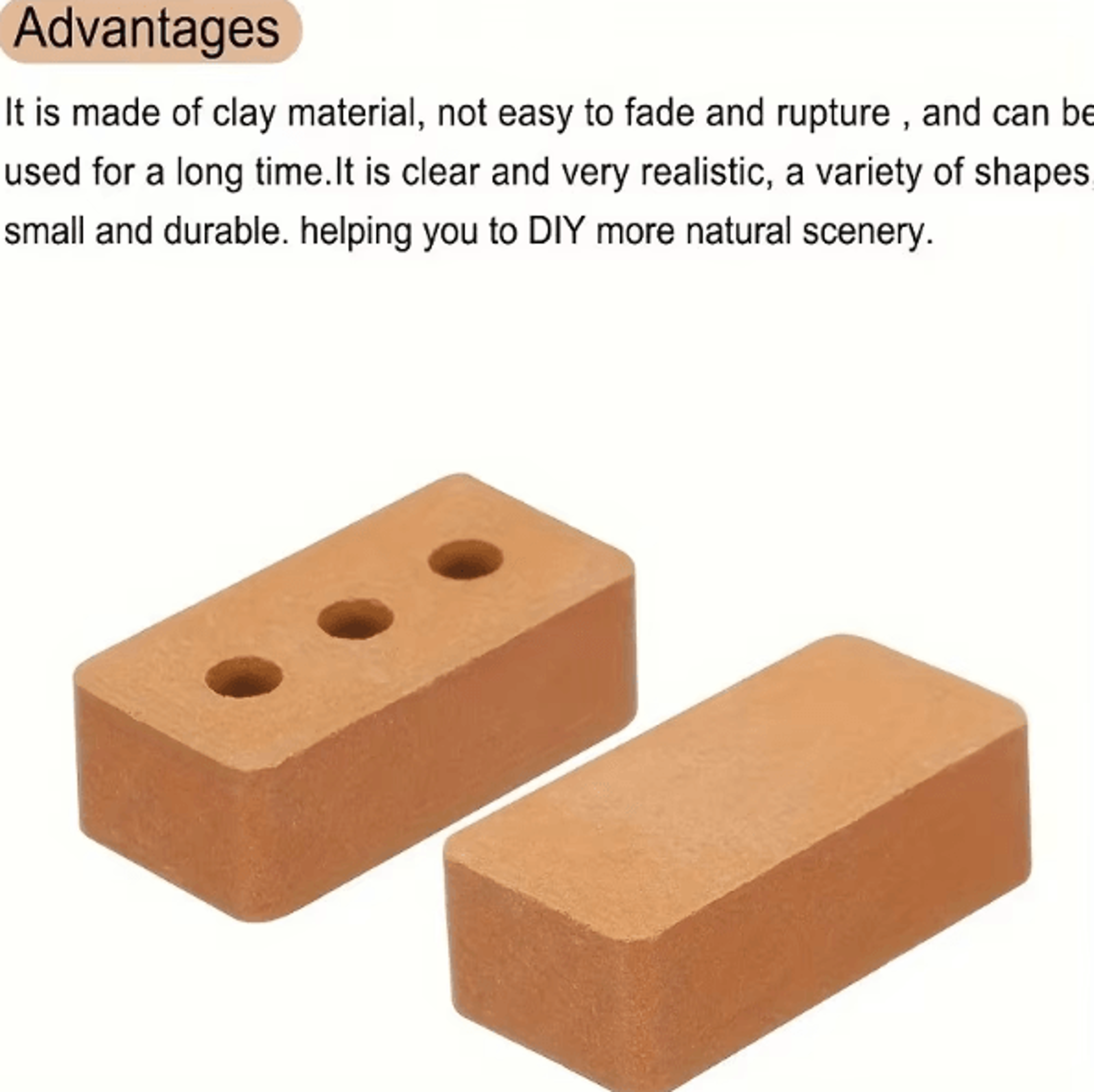 100PCS Mini Clay Brick Set For DIY Diorama  Architecture Model Display 3
