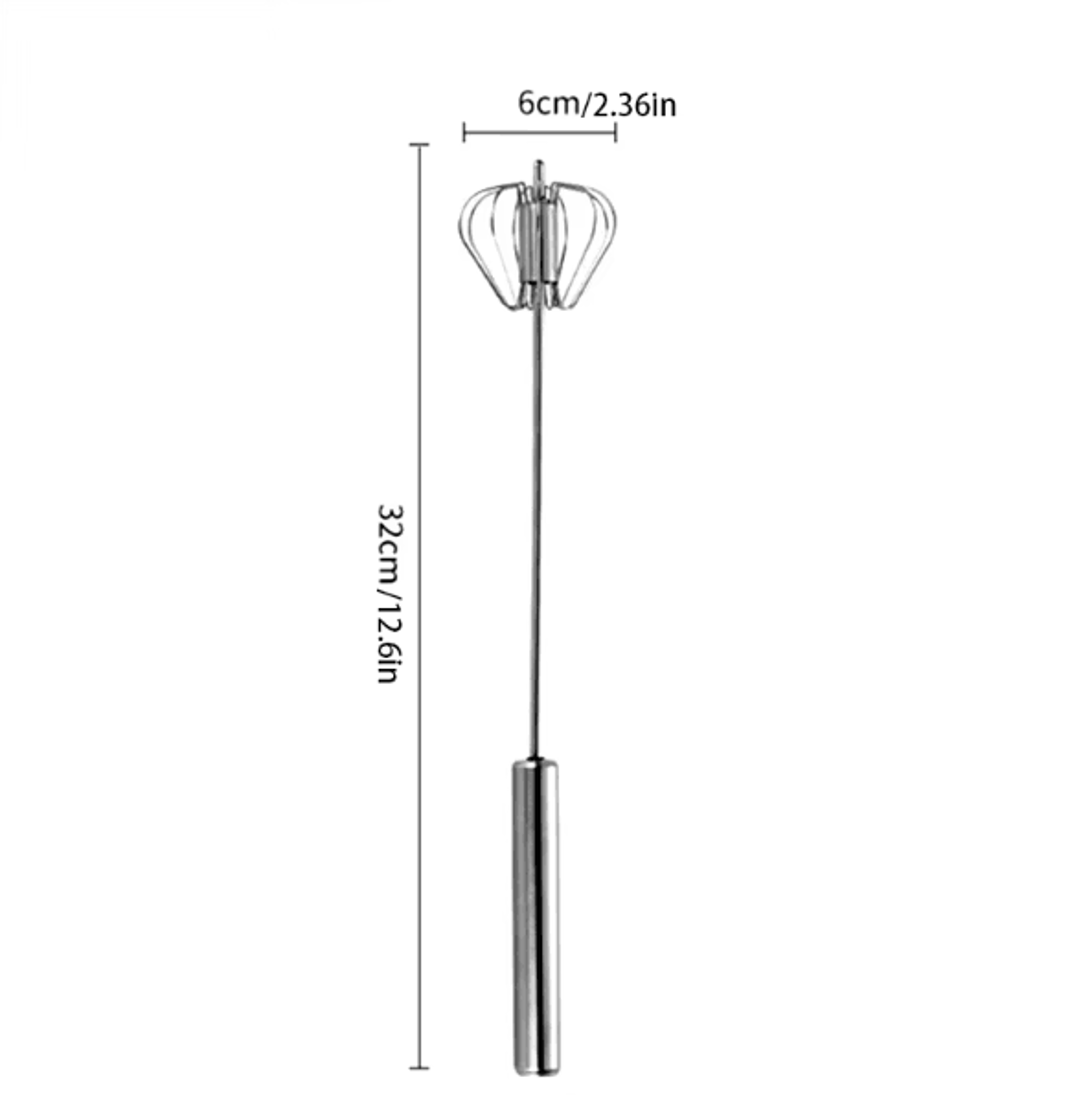 1Second Mini Whisk Handheld Milk Frother  Egg Beater  OnePress Coffee Mixer Tool 5