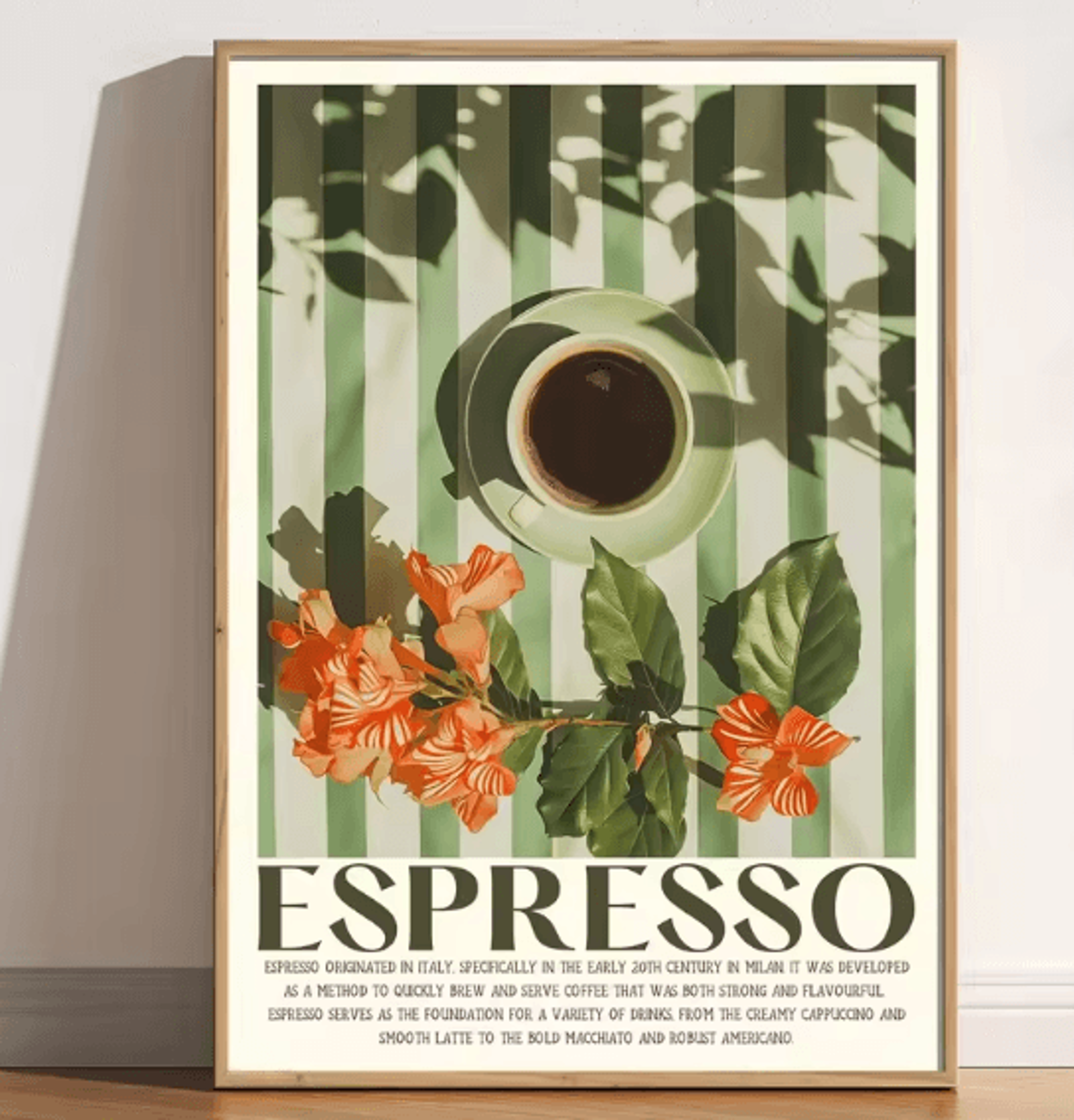 Retro Coffee Wall Art Print  Minimalist Kitchen Poster For Coffee Lovers  Cafe Decor 6