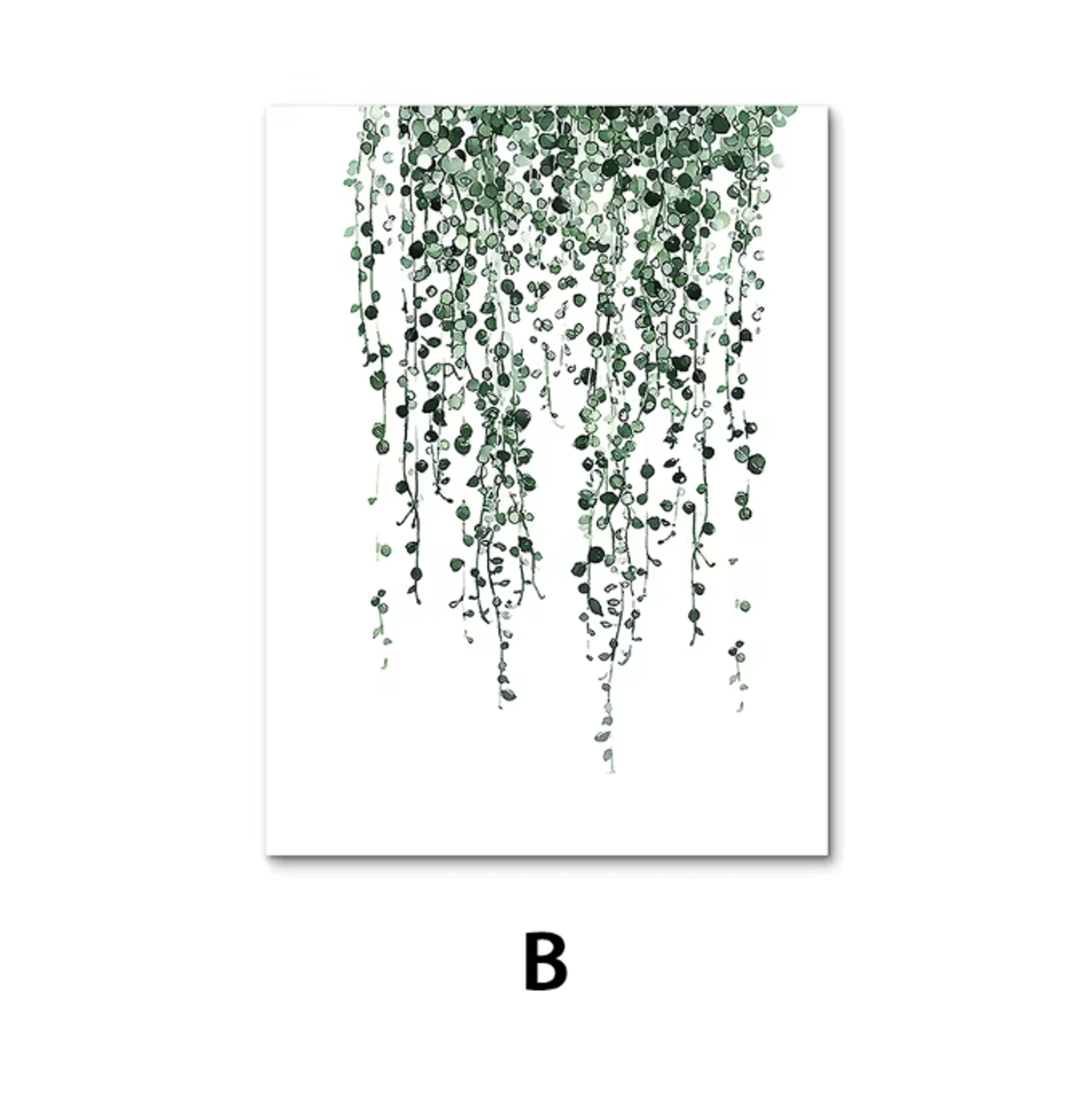 Nordic Green Botanical Canvas Wall Art  Monstera  Banana Leaf Minimalist Decor For Living Room  Bed 6
