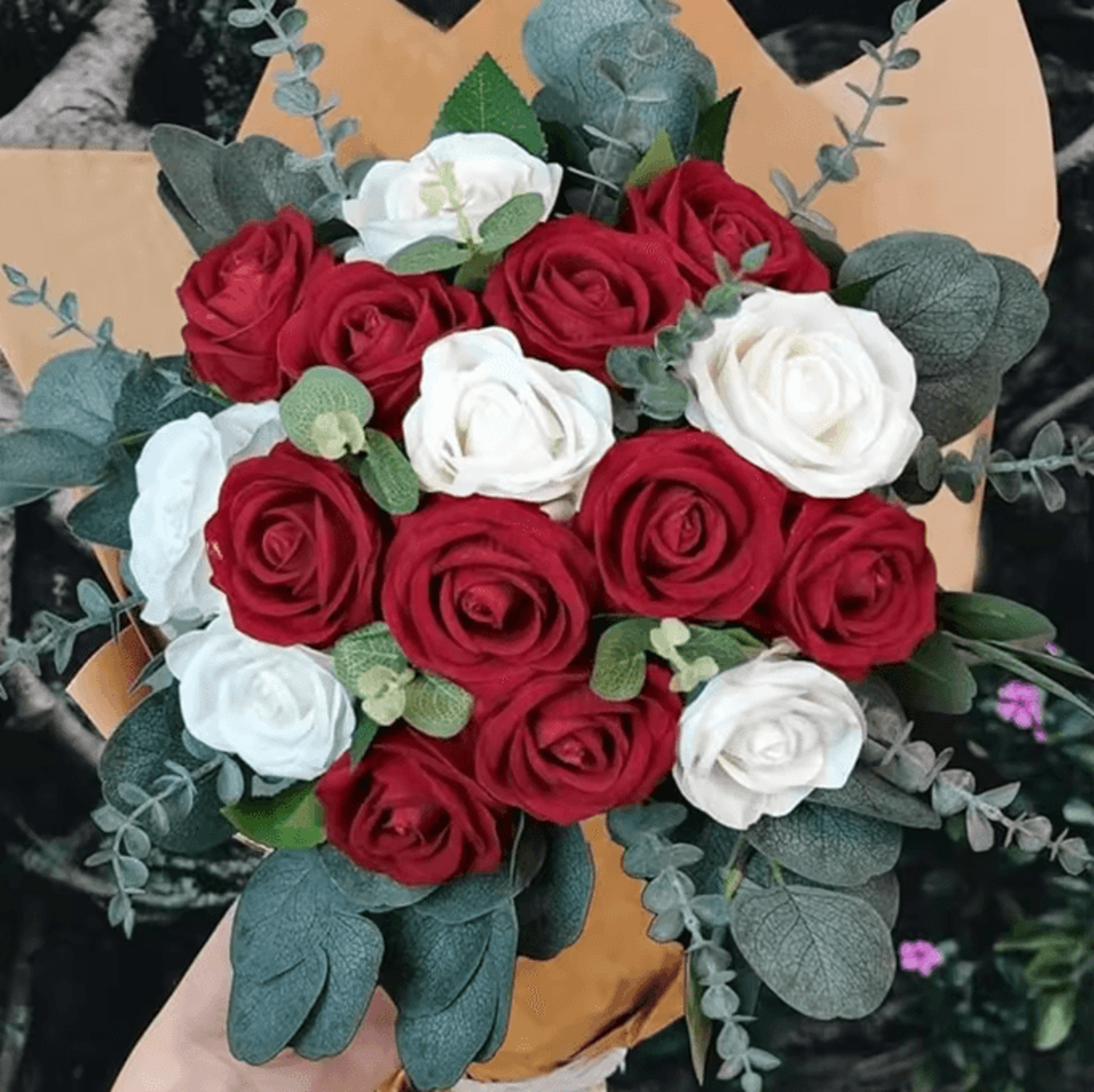 369PCS Artificial Eucalyptus Bouquet  Realistic Fake Greenery For Home Wedding  Vase Decor 3