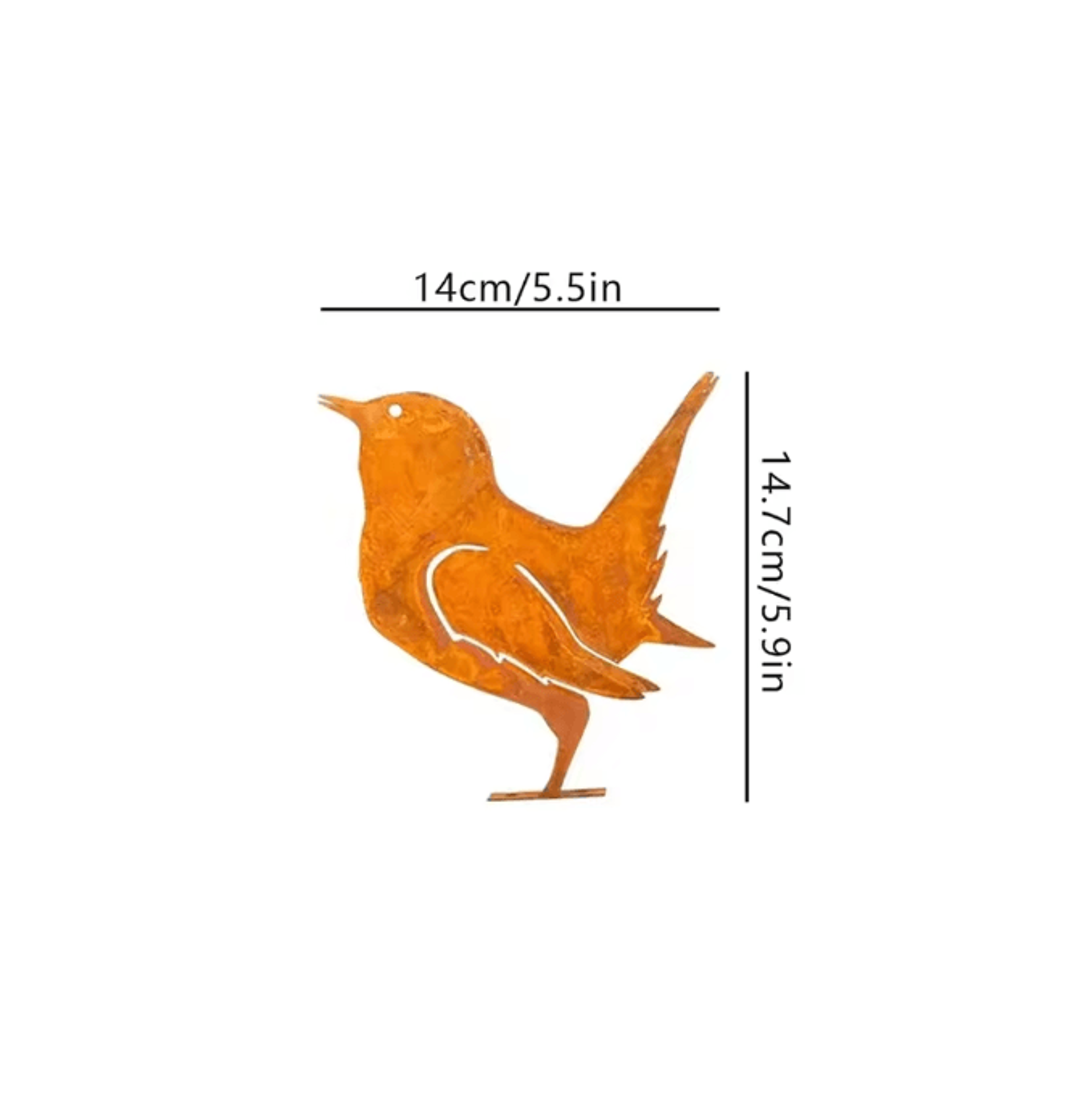Rusty Metal Bird Silhouette Garden Stake  Rustic Outdoor Yard Art For Farmhouse Patio  Garden 10