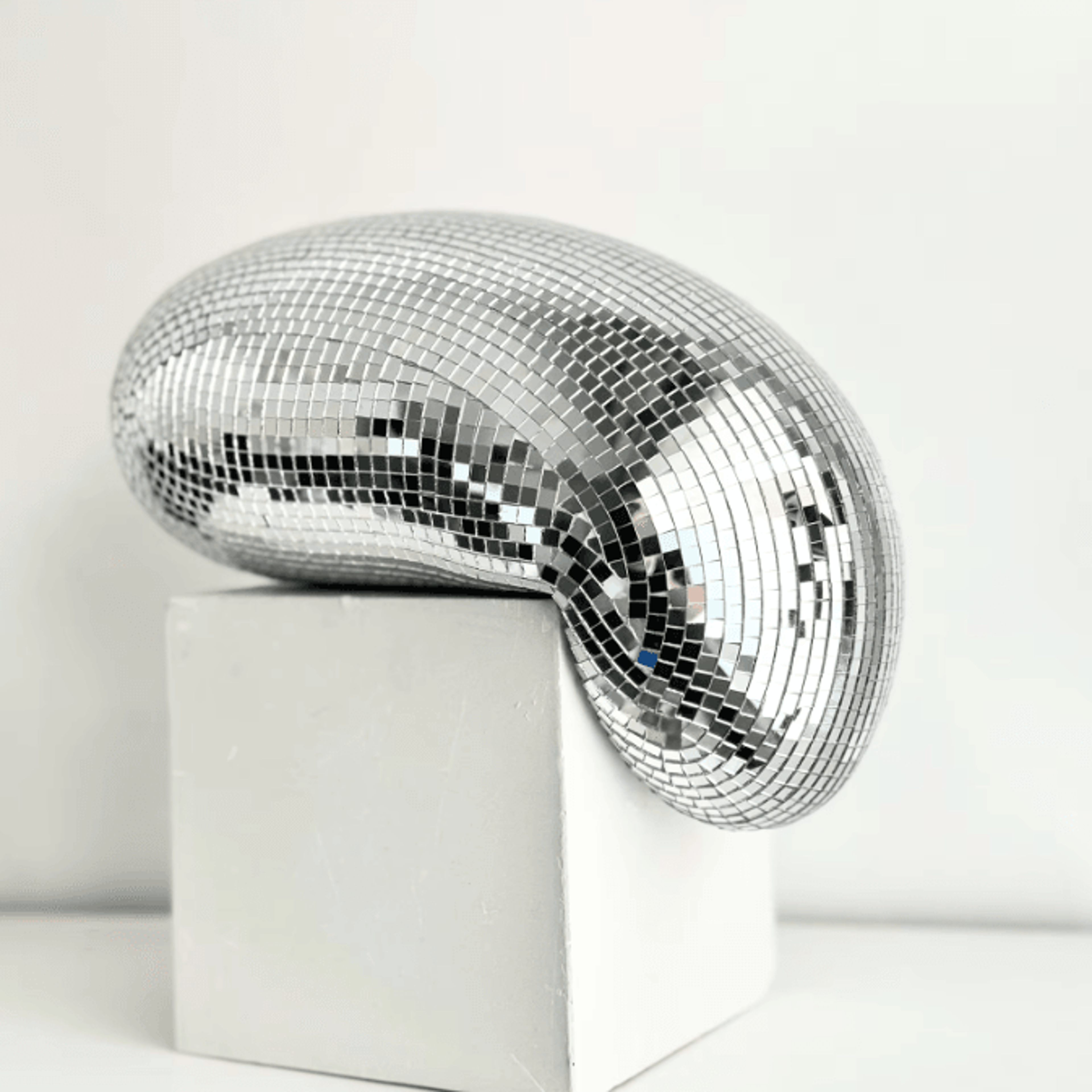 handcrafted melted disco ball mirror – funky aesthetic room decor