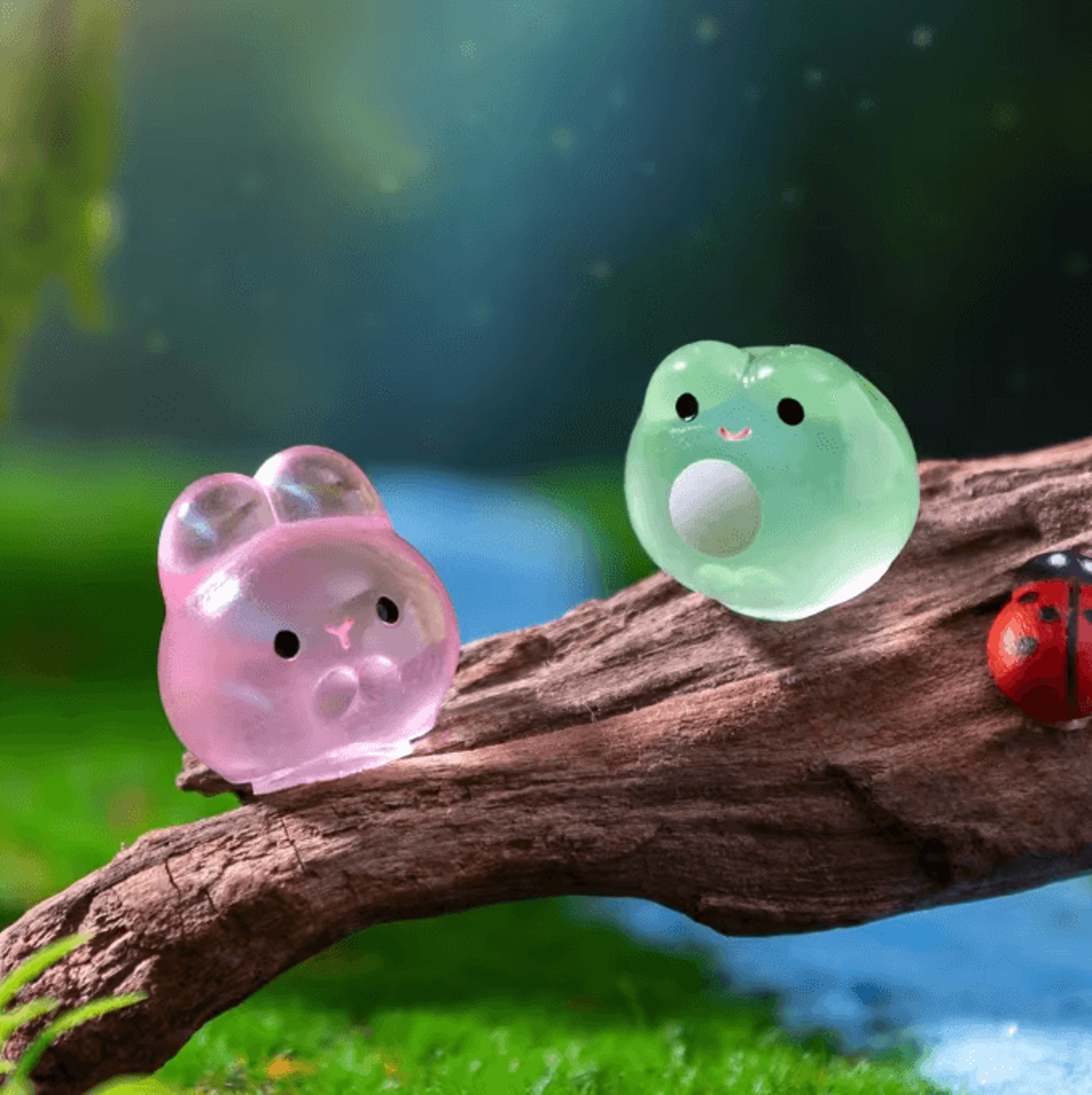 1224PCS GlowintheDark Mini Resin Animal Figurines  Fairy Garden Decor Set 3