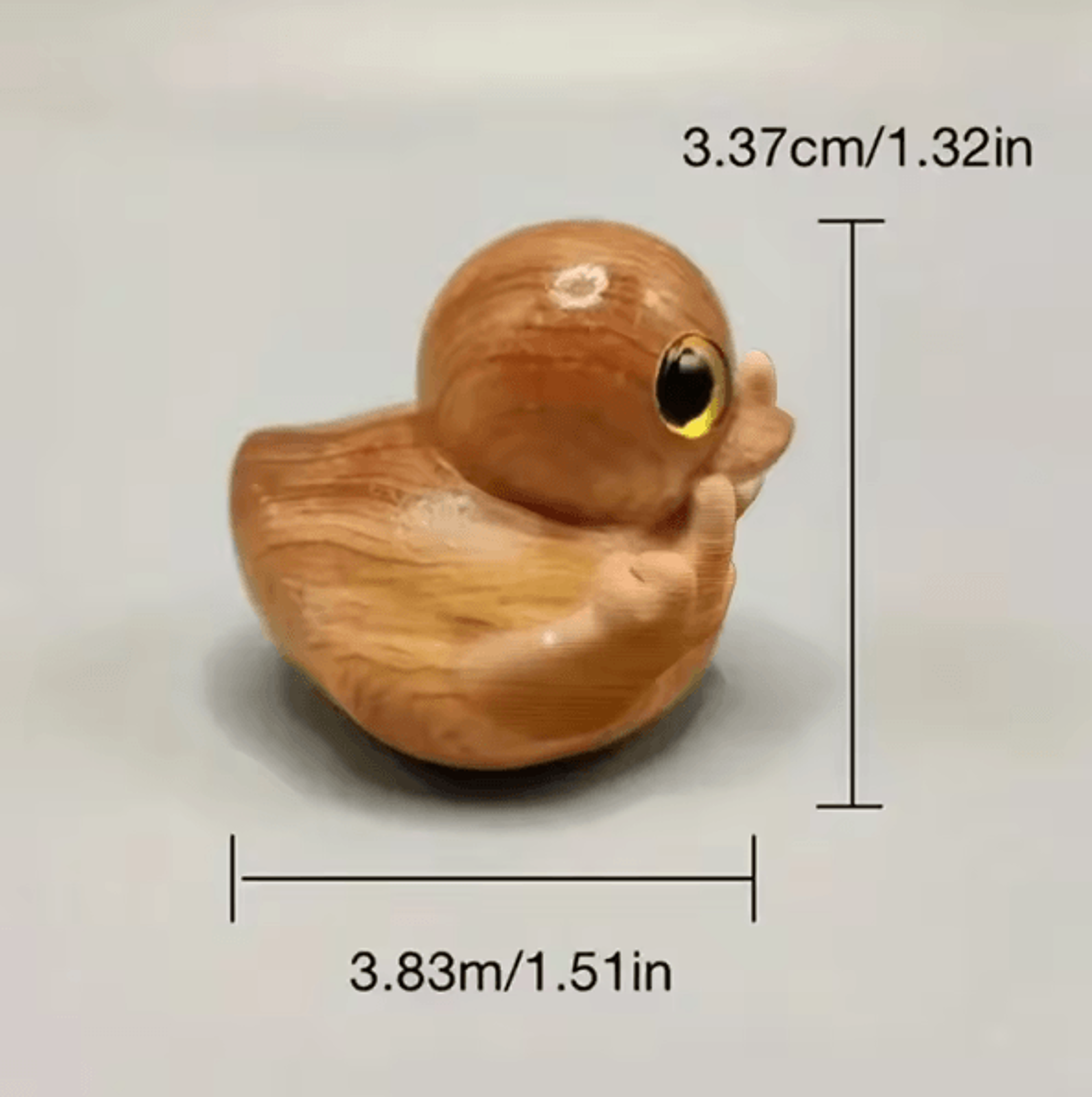 Handmade Wooden Middle Finger Duck  Funny Mini Desk  Garden Decor 4