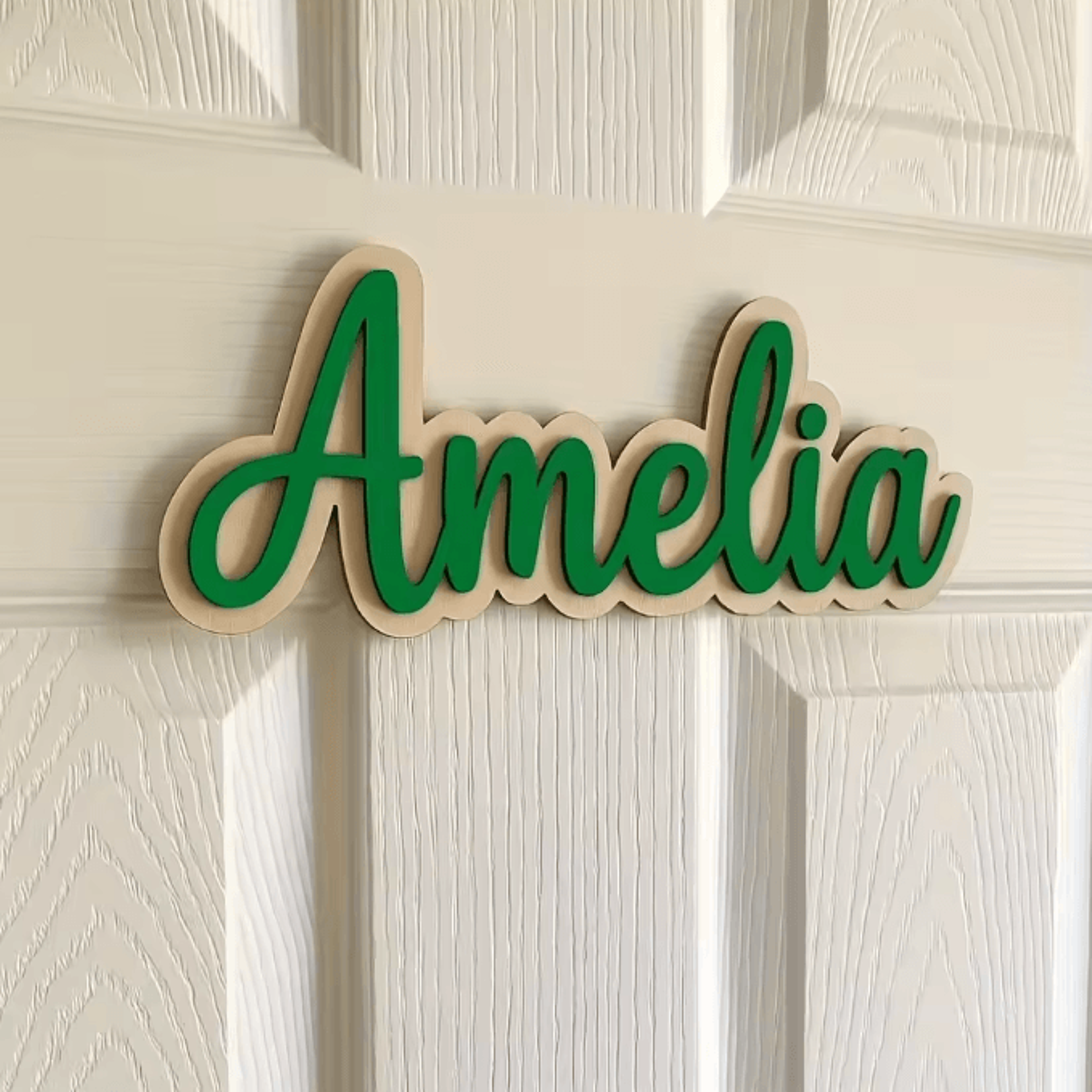 custom wooden name sign – personalized nursery & bedroom wall decor