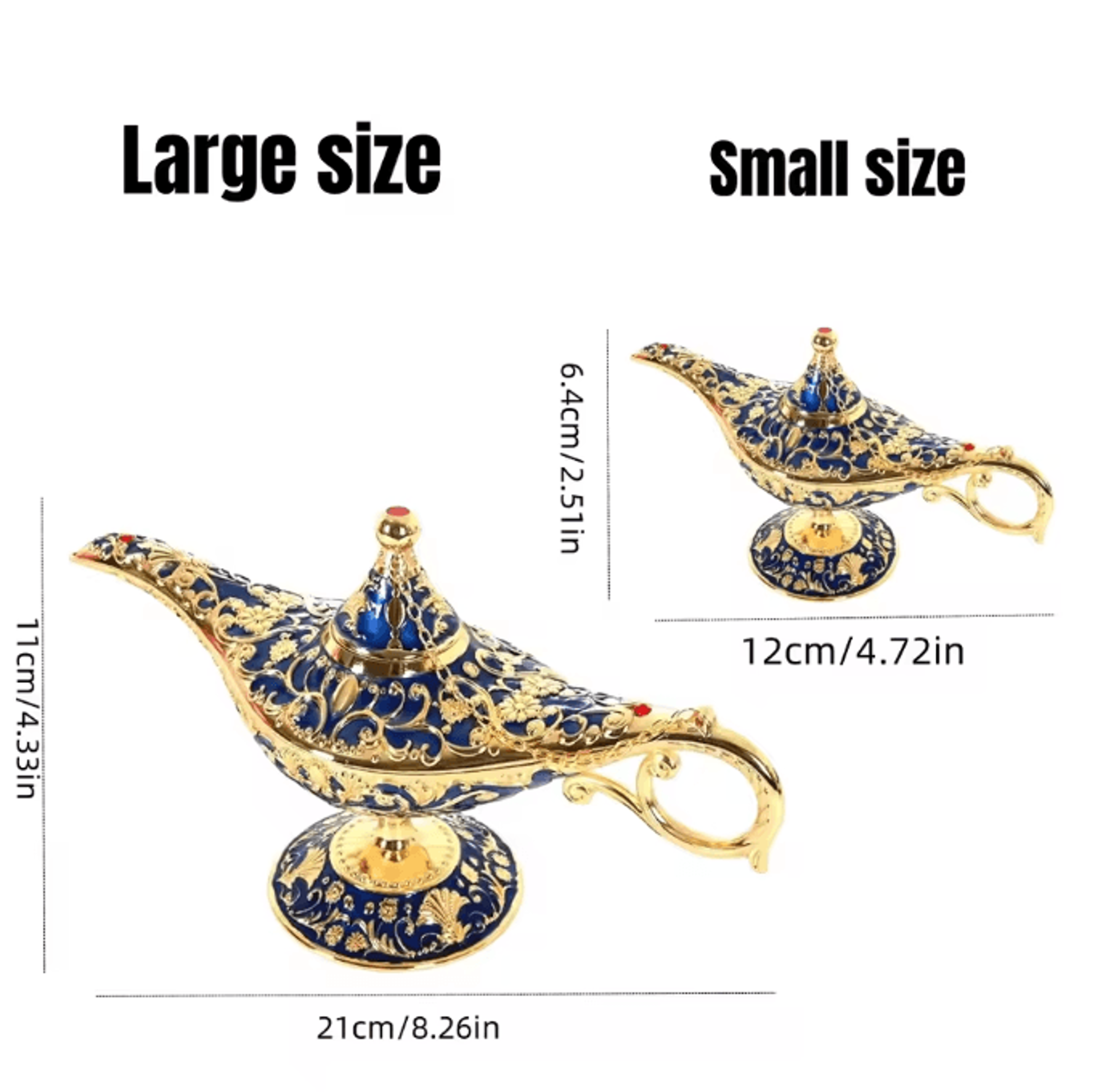 Vintage Aladdin Genie Lamp Ornament  Arabian Style Metal Home Decor 4