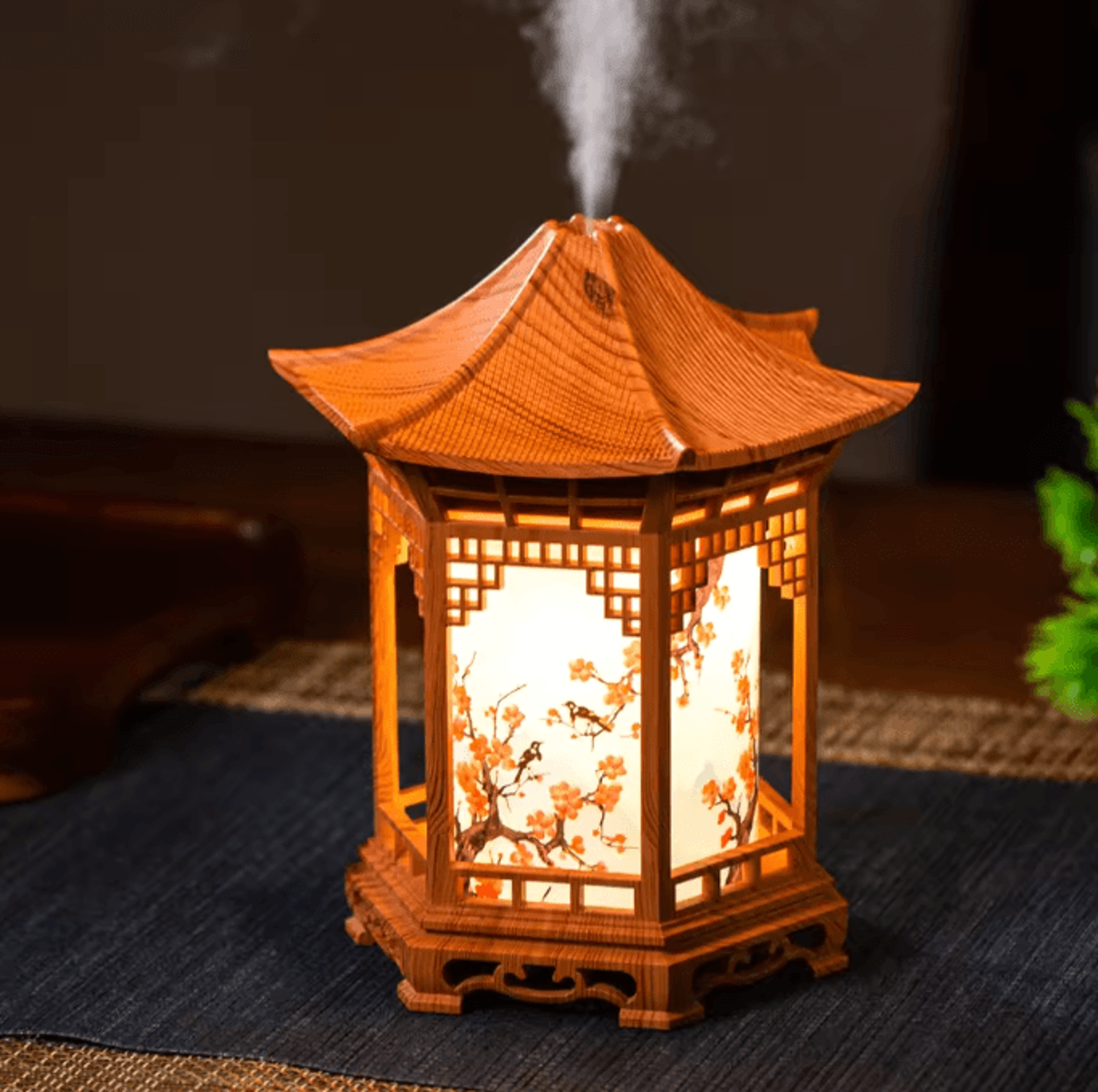 Chinese Pavilion Humidifier Night Light  Ultrasonic Mist Decorative Air Diffuser 1