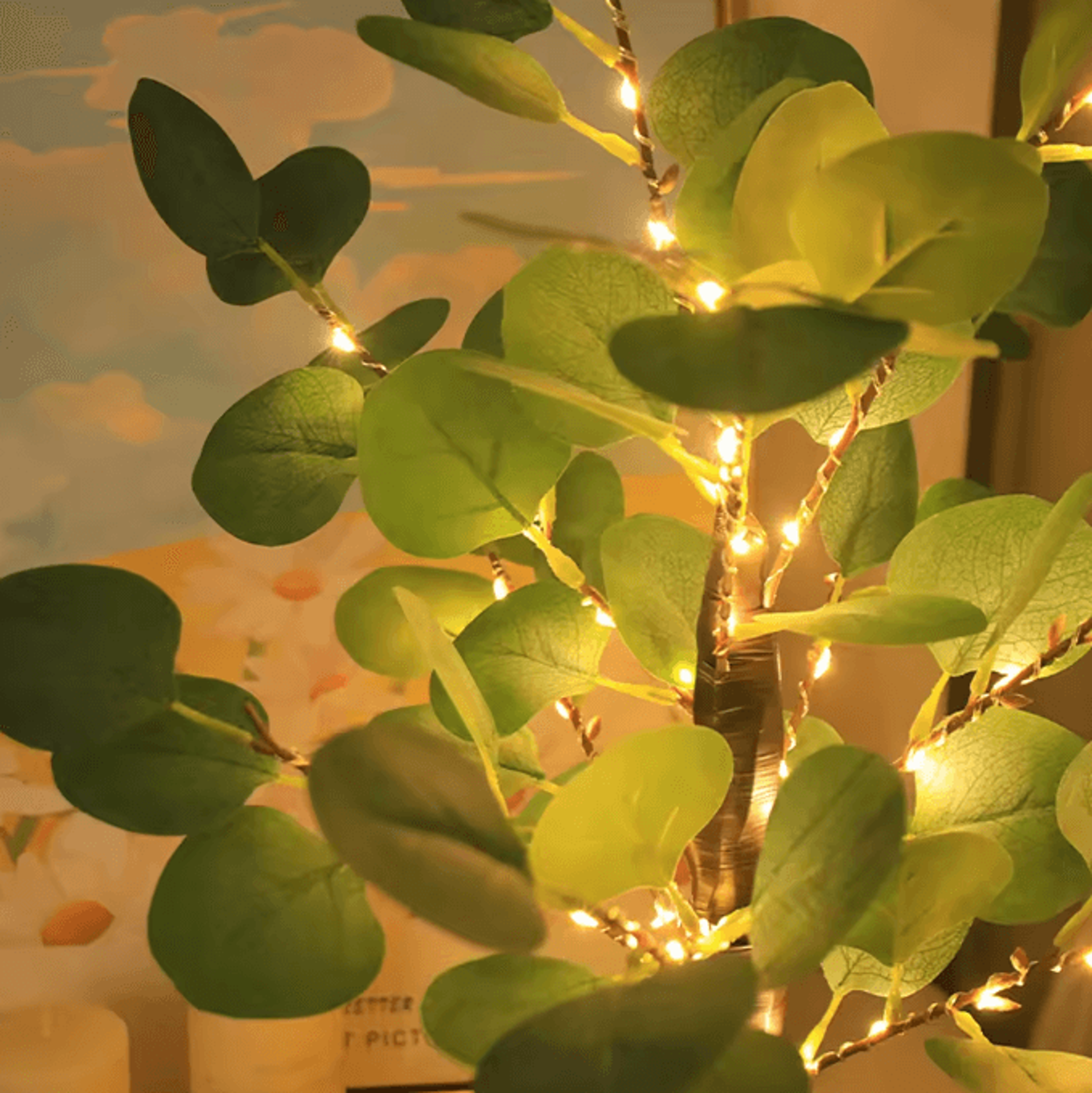 Eucalyptus Birch Tree Fairy Lights  USB  Battery Powered Decorative Desk Lamp 3