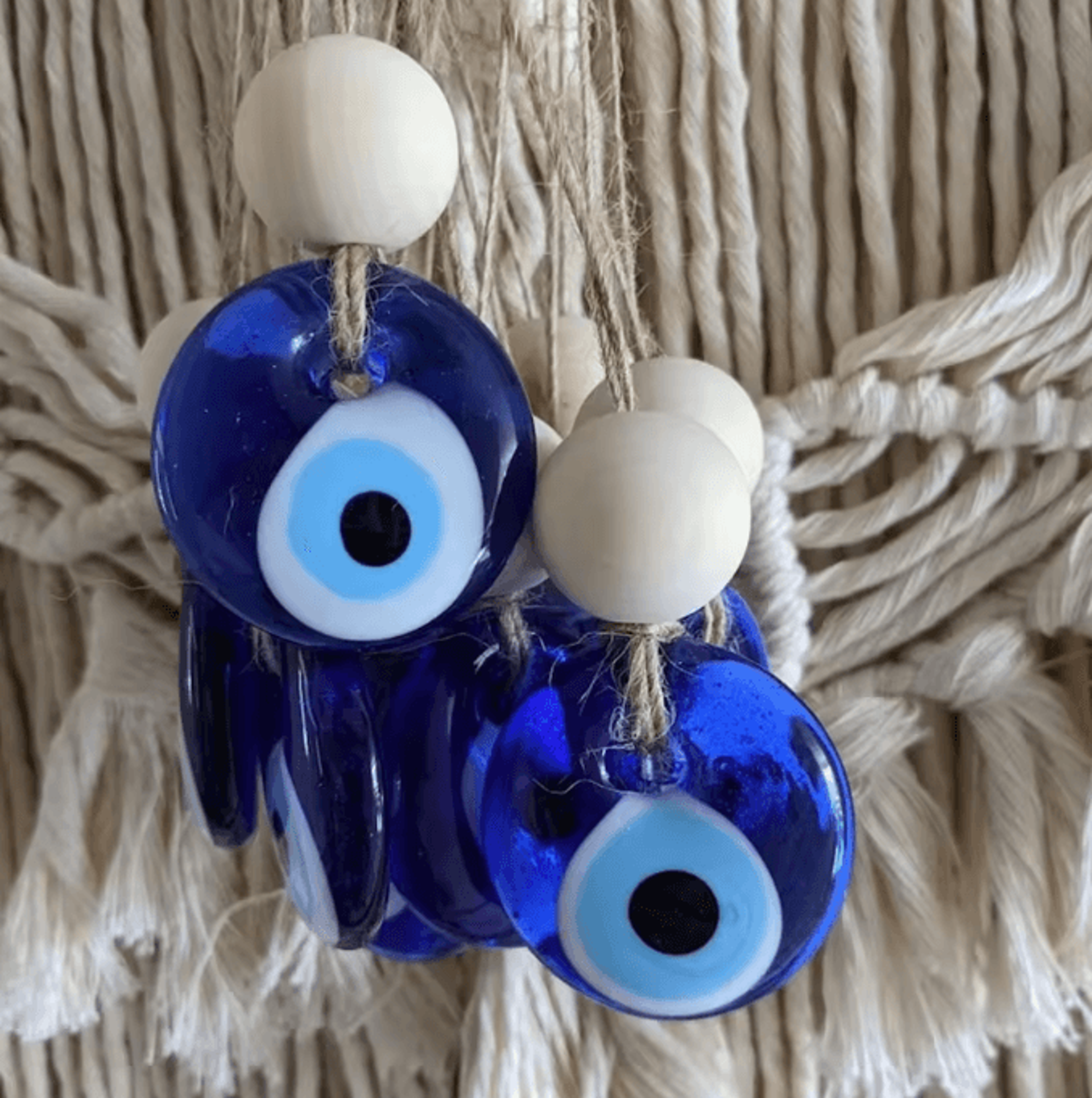 Turkish Blue Evil Eye Glass Wall Hanging  Protective Home Decor Charm 4